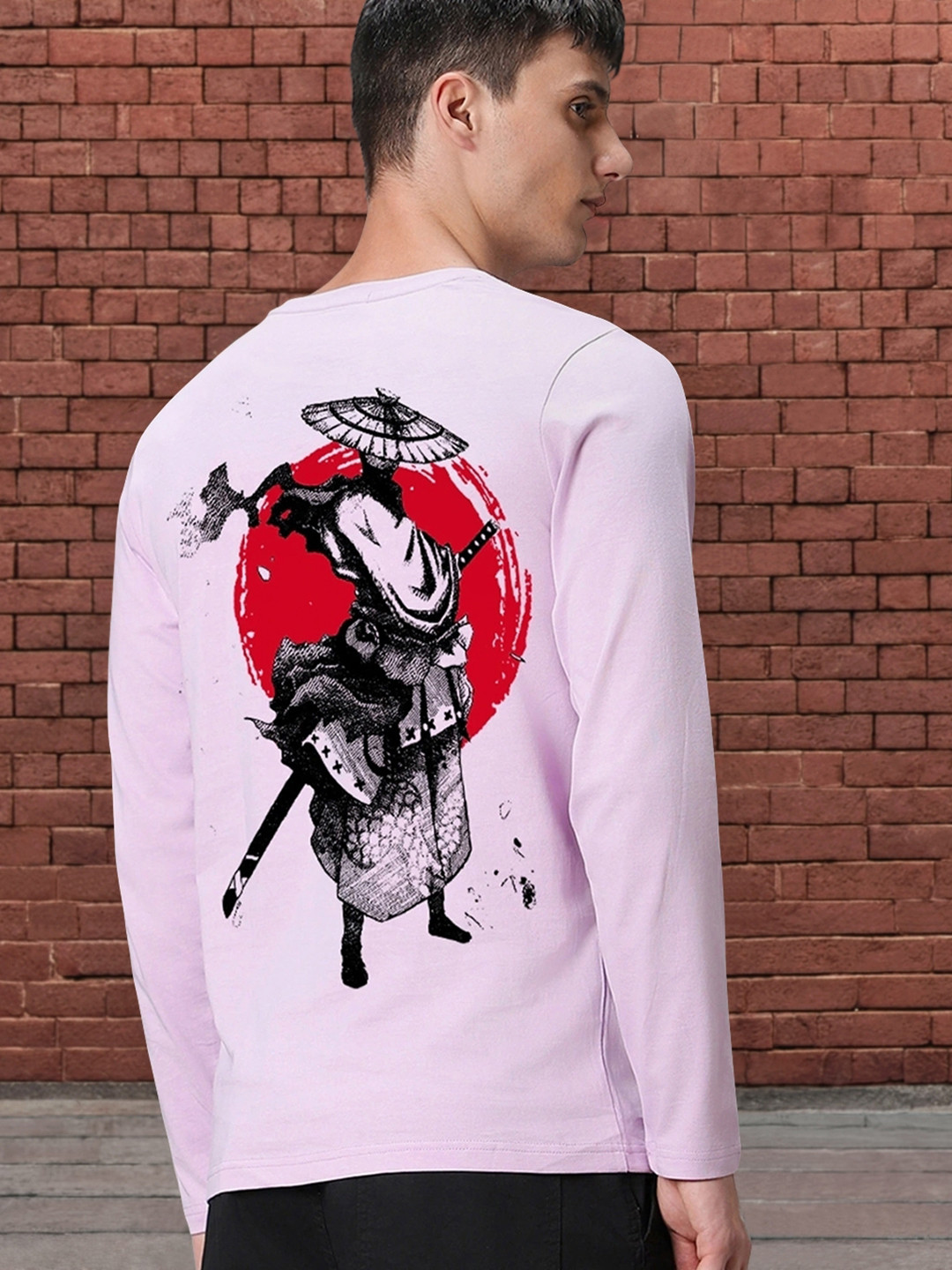 Bewakoof Shogun Graphic Printed Drop-Shoulder Sleeves Oversized Cotton T-shirt