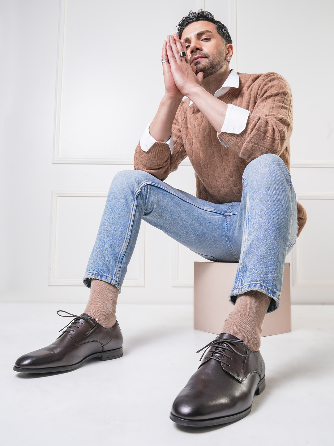 THOMAS CRICK Men Leather Formal Derbys