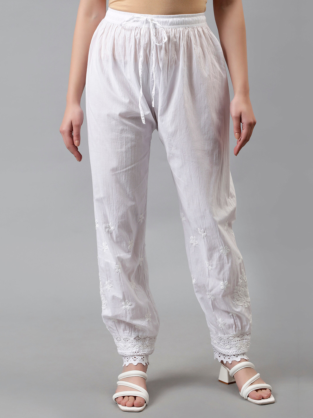 Seva Chikan Embroidered Chikankari Cotton Salwar