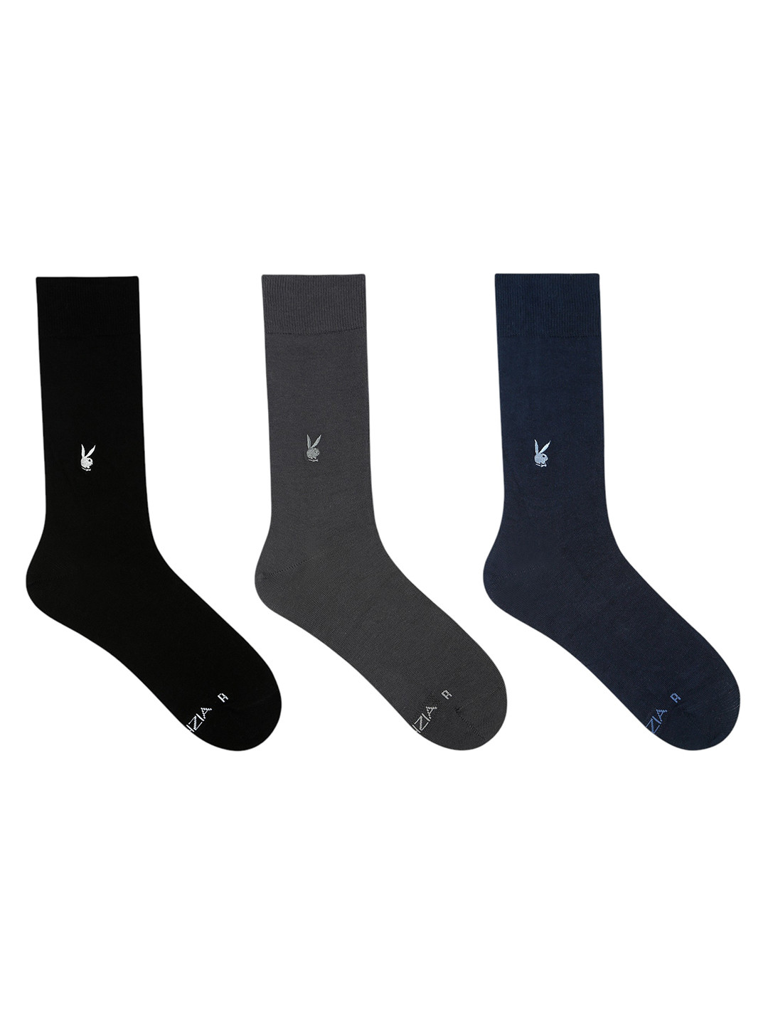 Playboy Socksxpress Men Pack Of 3 Formal Cotton Calf Length Socks