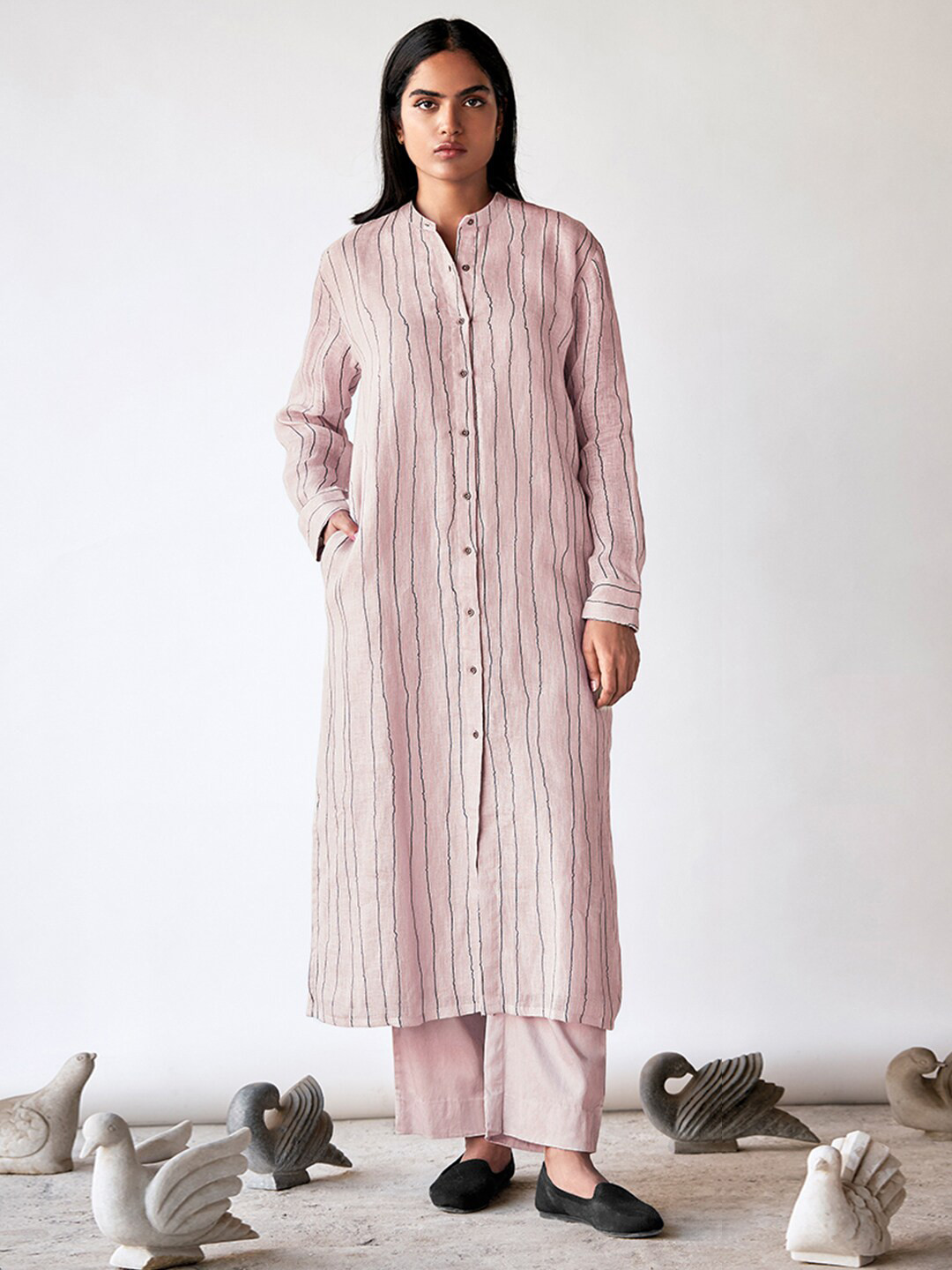 Ganga Striped Linen Co-ord Set