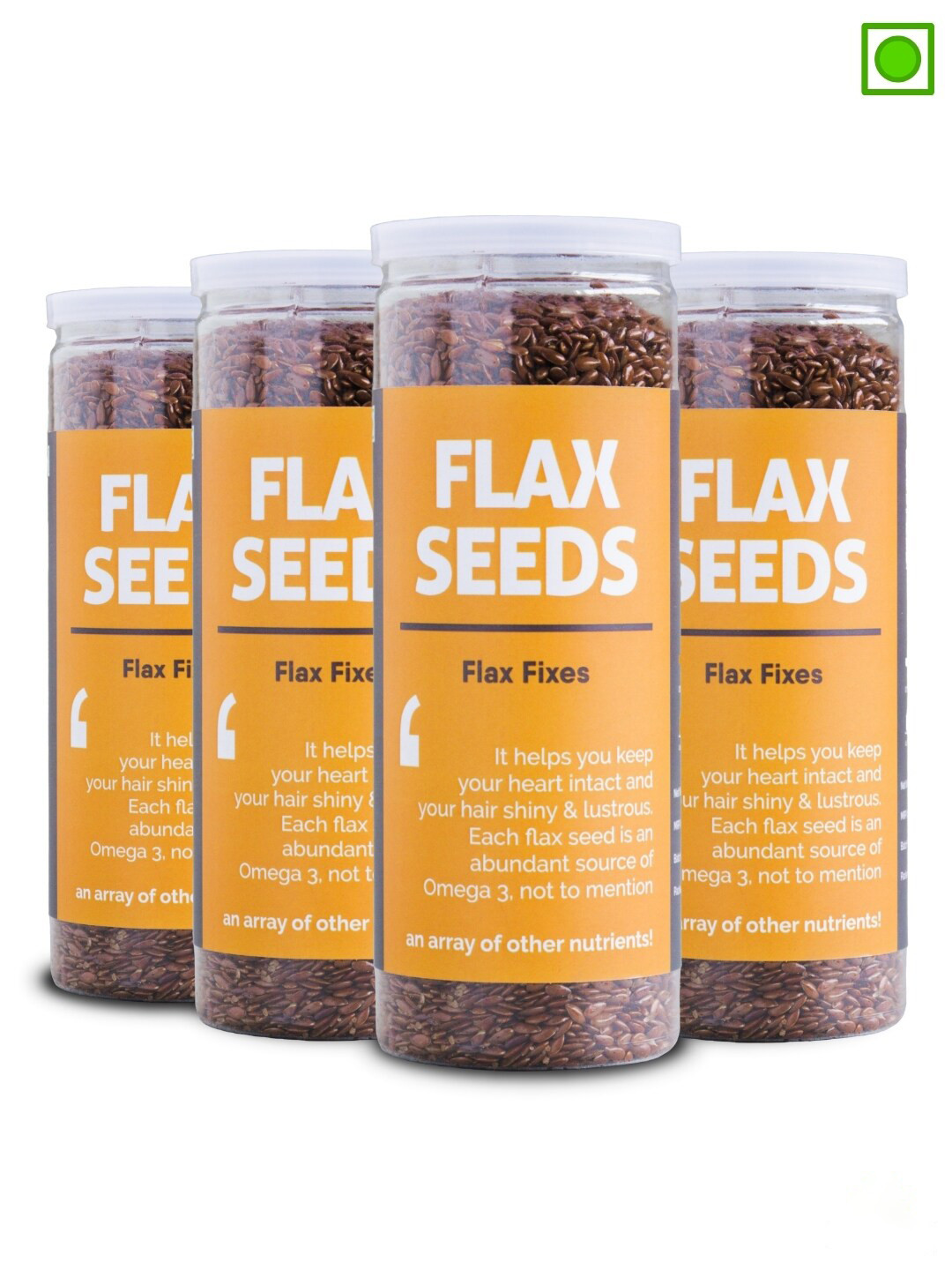 Omay Foods Set Of 4 Roasted Flaxseeds -160g each