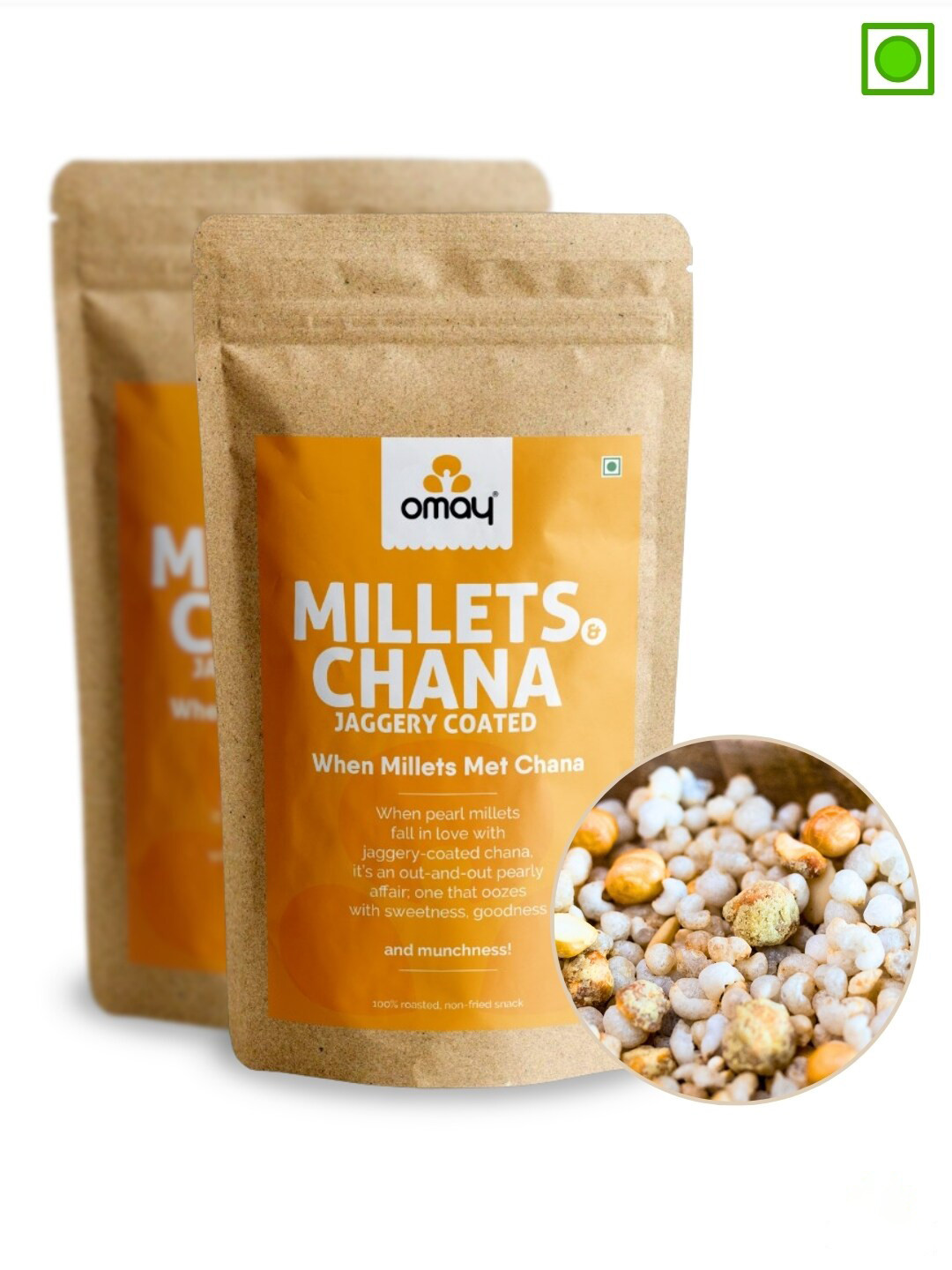 Omay Foods Set Of 2 Foods Millets & Chana- 400 Gms