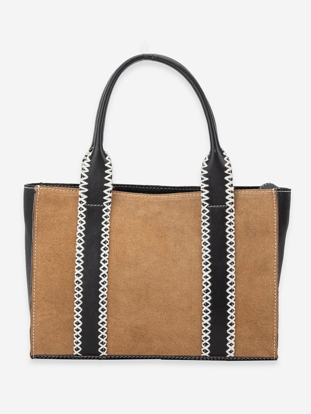 Abelardo De Moda Textured Leather Oversized Structured Handheld Bag