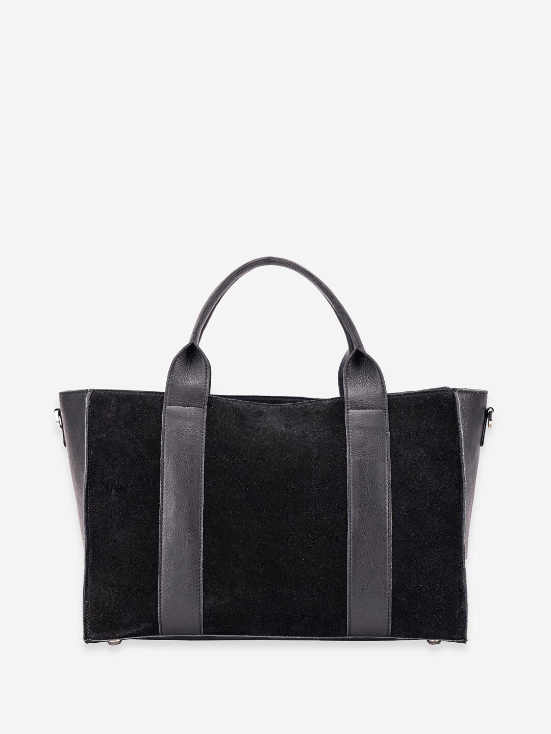 Abelardo De Moda Textured Leather Oversized Structured Handheld Bag