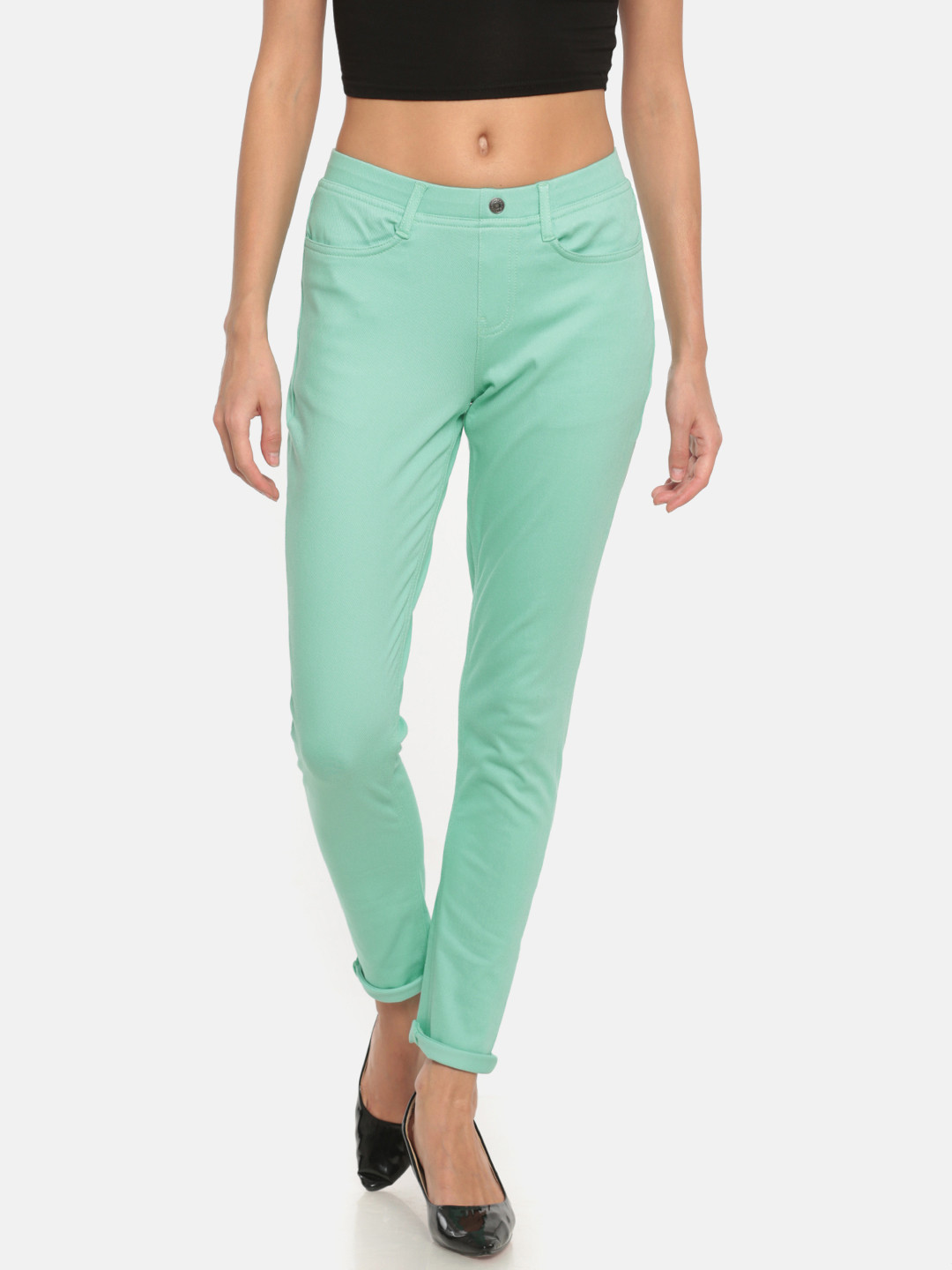 Buy Go Colors Sea Green Solid Super 