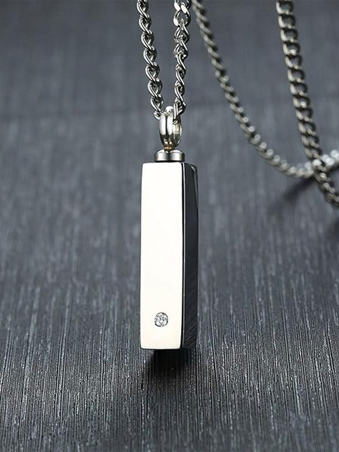 KARISHMA KREATIONS Men Set Of 2 Silver Plated Cross & Bar Pendant