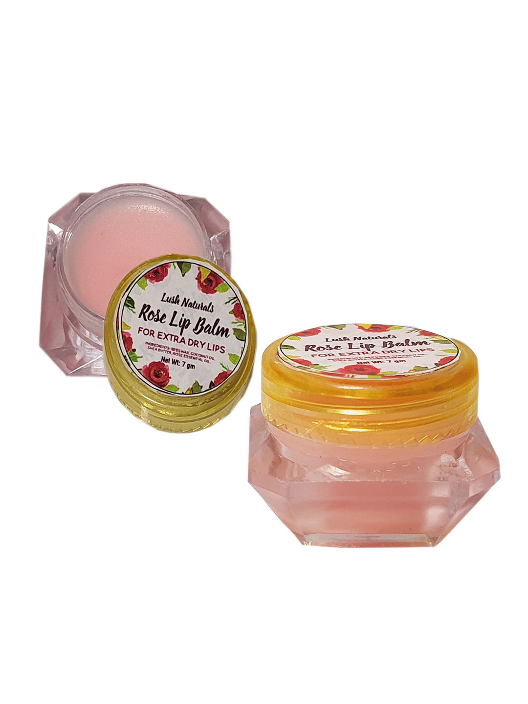 Lush Naturals 2-Pcs Rose Lip Balm - 7g Each