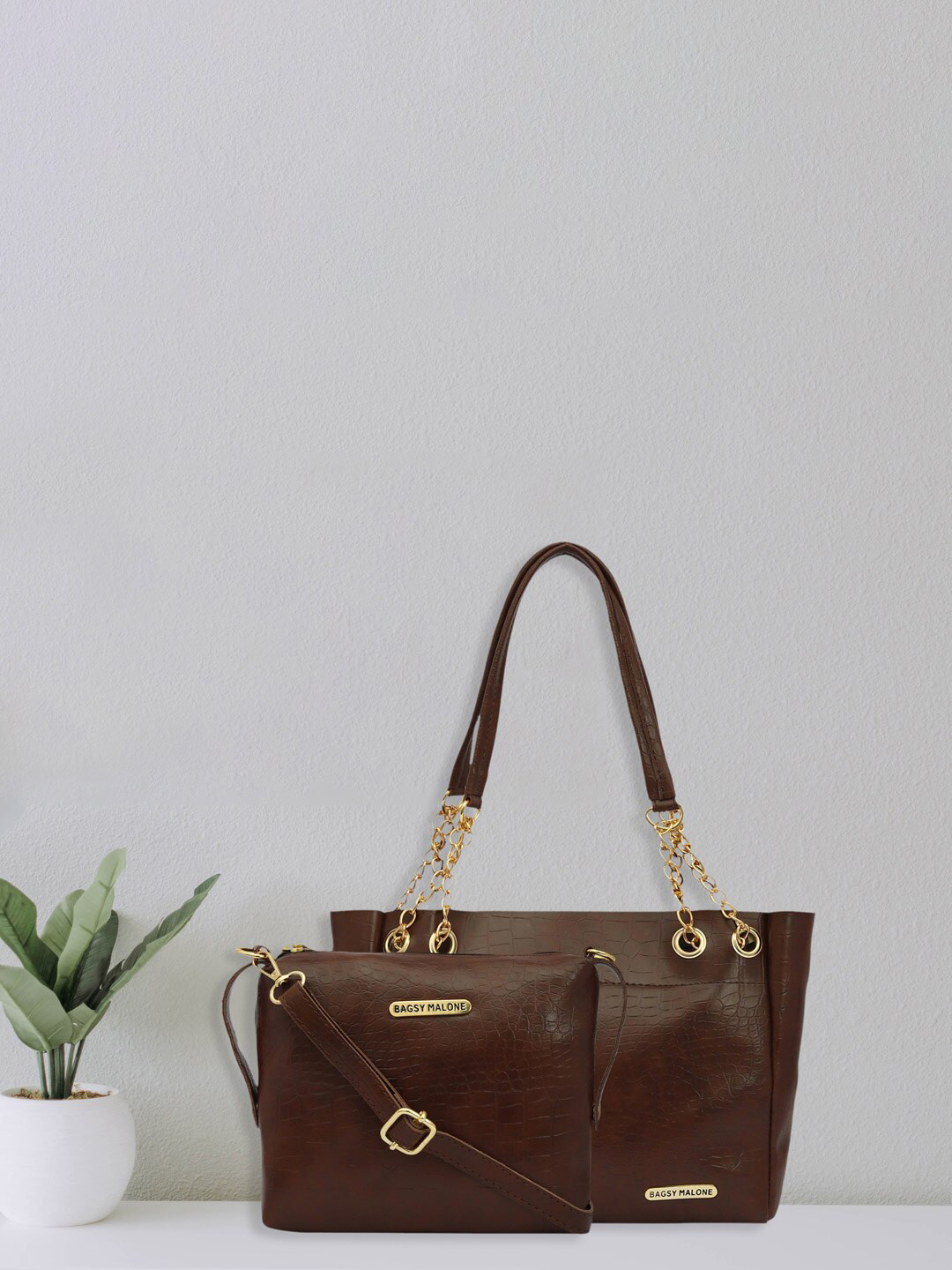 Bagsy Malone Set Of 2 Textured Structured Handbags