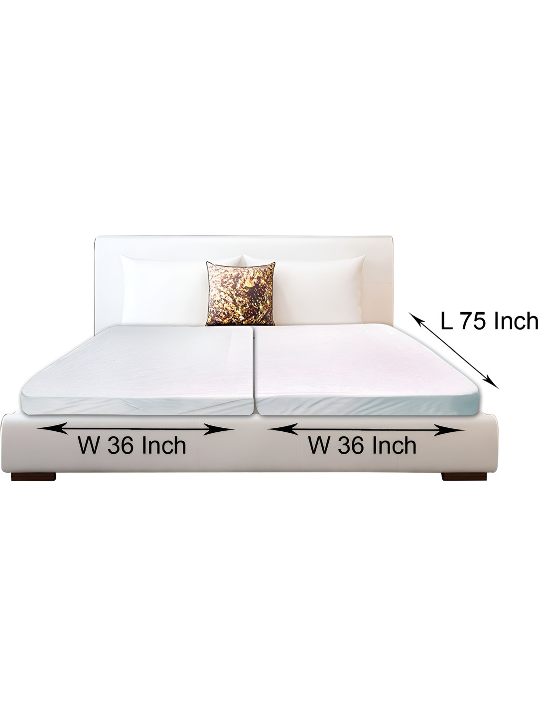 Stylista White Cotton Water Resistant Elastic Strap Double Size Mattress Protector