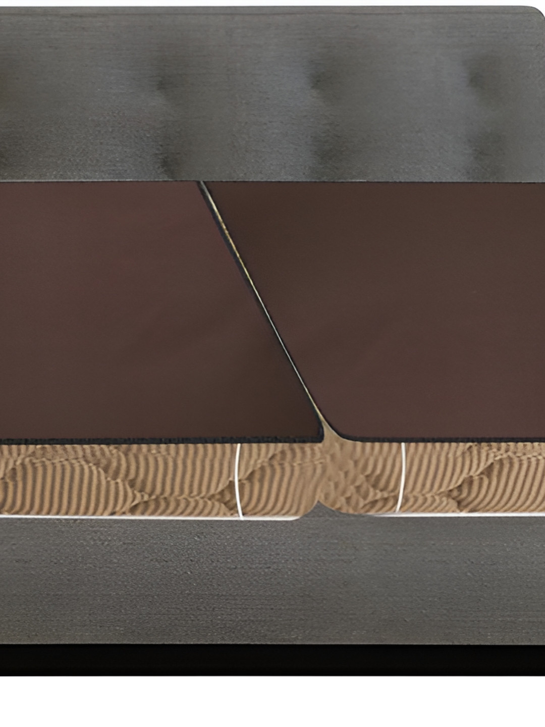Stylista Brown 2 Pieces Cotton Water Resistant Elastic Strap Mattress Protectors