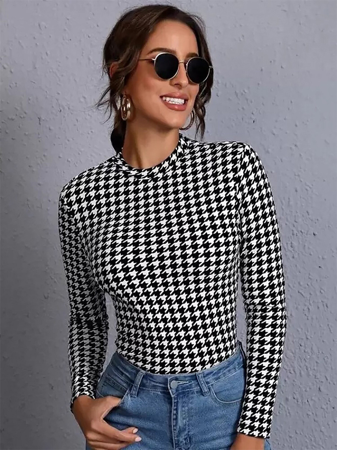 Dream Beauty Fashion Dolo Women Geometric Print Casual Regular Top