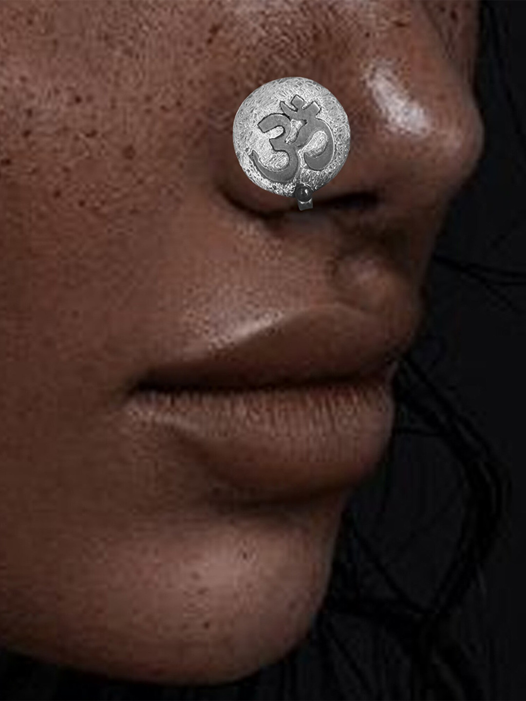 Goldnera 925 Sterling Silver OM Design Nosepin