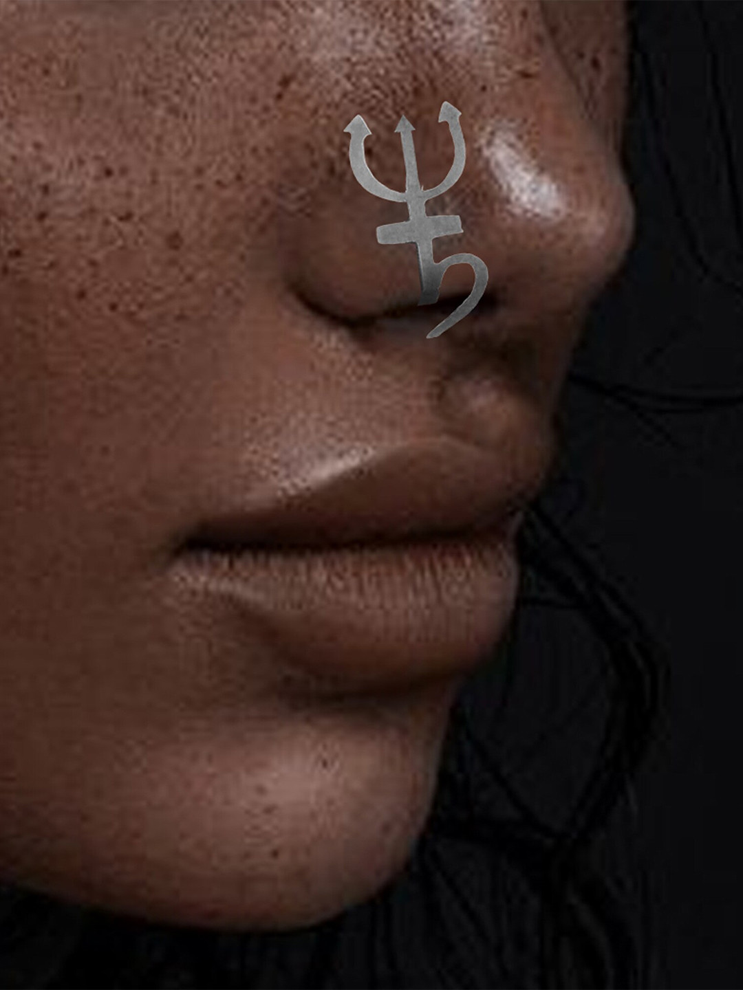 Goldnera 92.5 Sterling Silver Silver-Plated Kali Nosepin