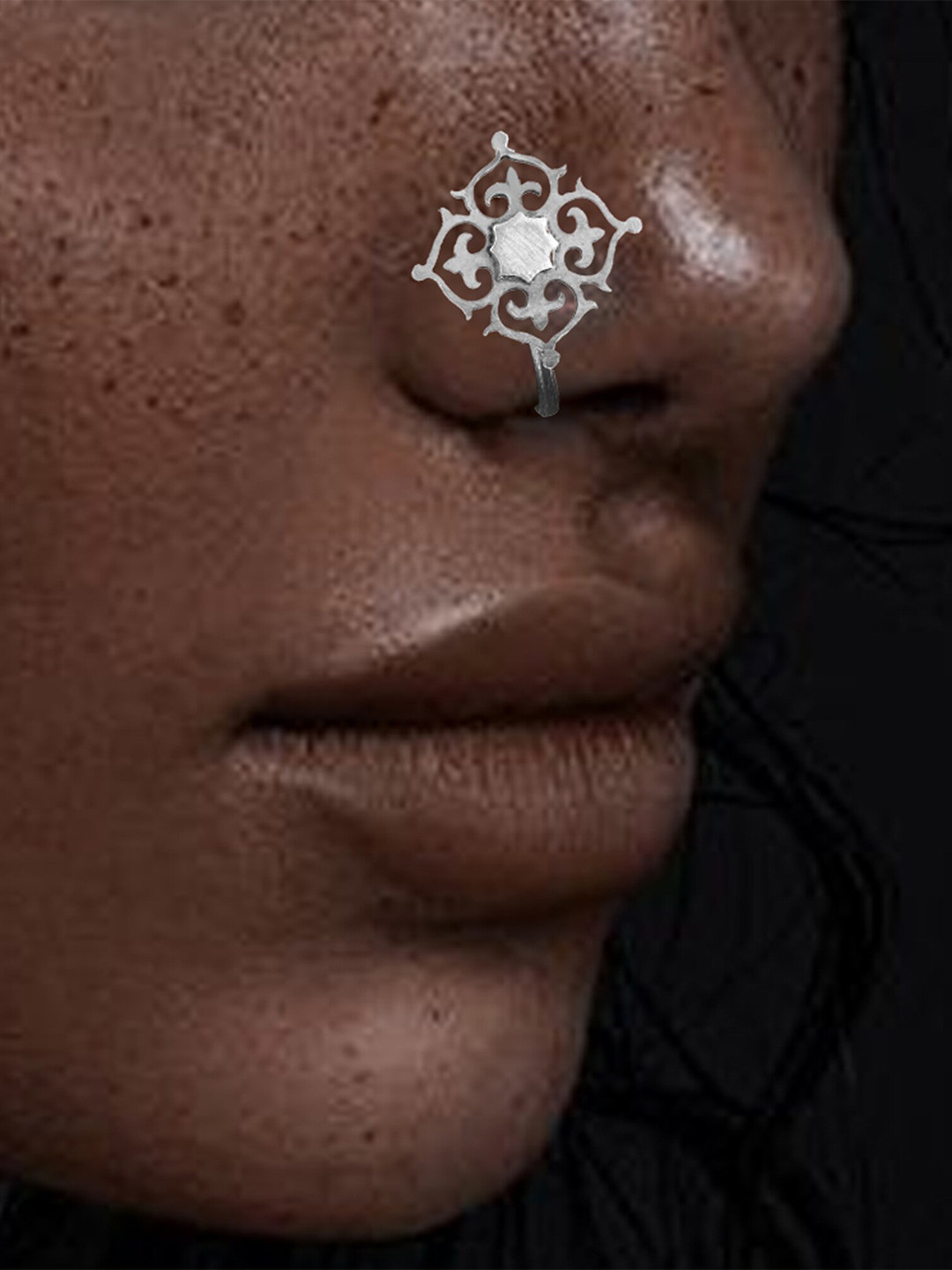 Goldnera 925 Sterling Silver Sliver-Plated Clip-On Stud Nosepin