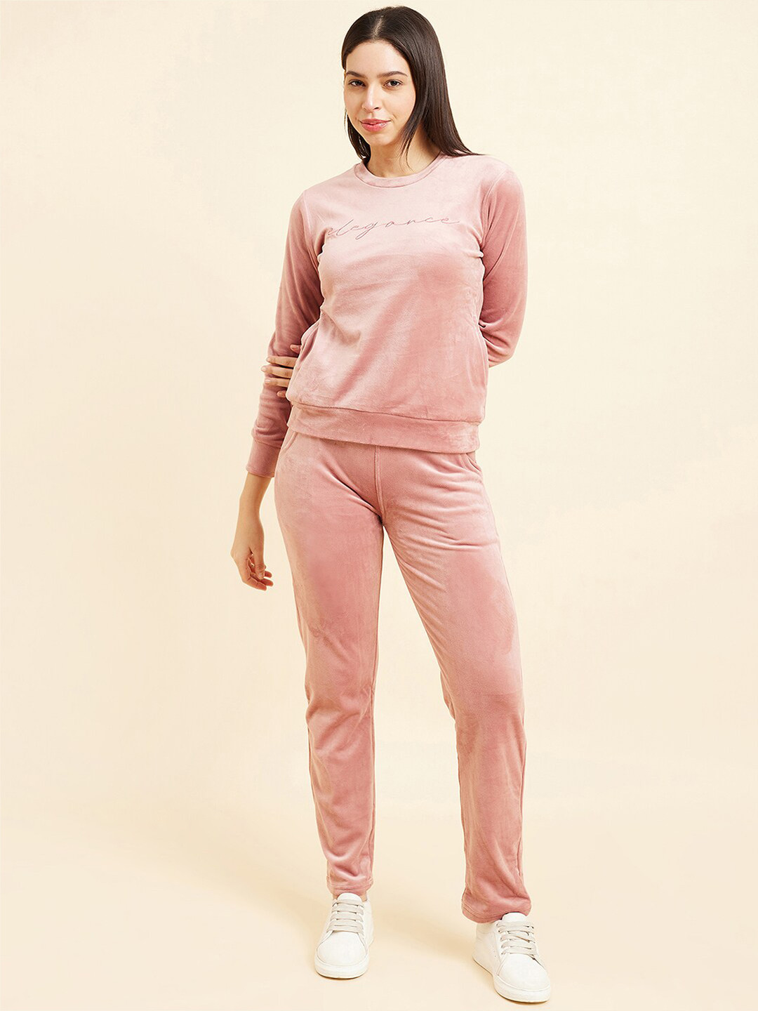 Sweet Dreams Pink Round Neck Sweatshirt & Trackpant