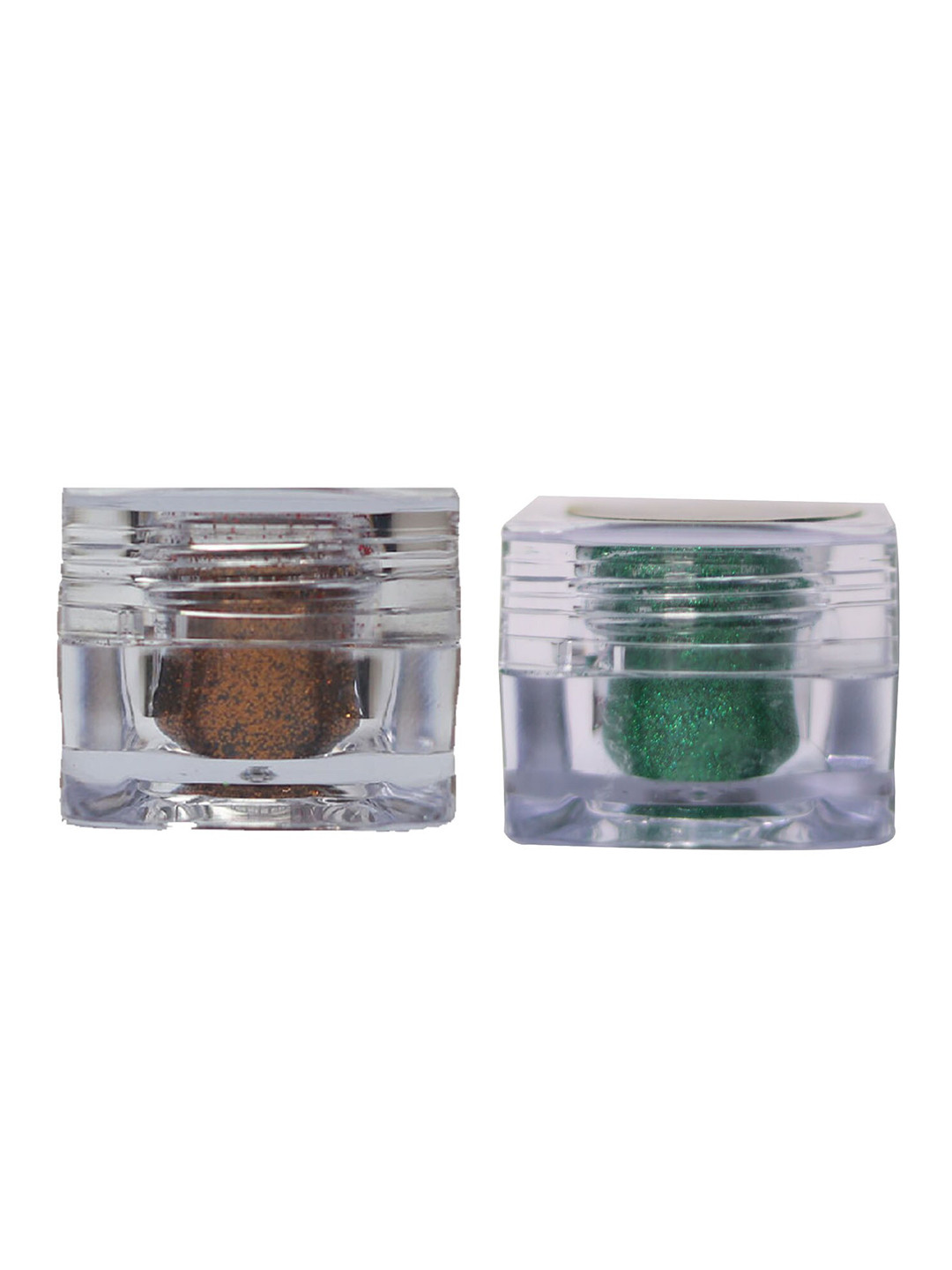 Veoni BELLE Holographic Set Of 2 HD Glitter Eyeshadow-5g Each-Copper 13-Emerald Green 20