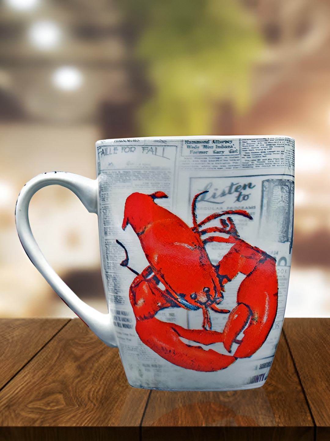 Kookee Red Conversational Ceramic Handmade Mug-325ml