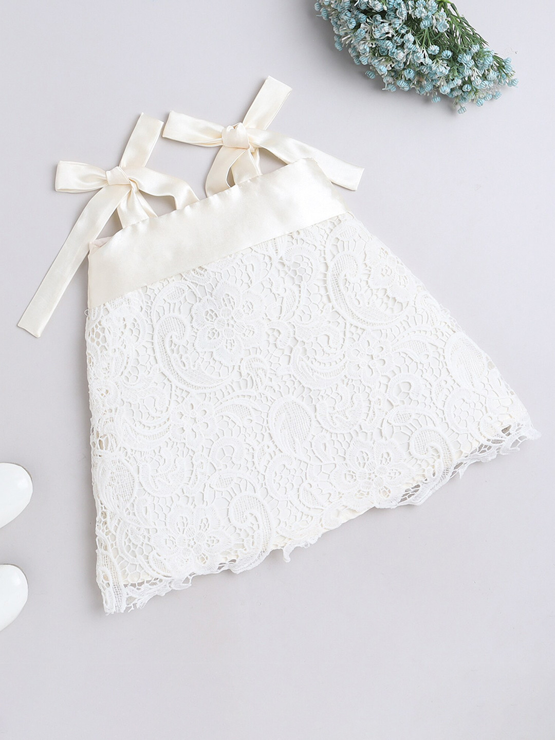 MANY FROCKS & Girls Shoulder Straps A-Line Casual Dress