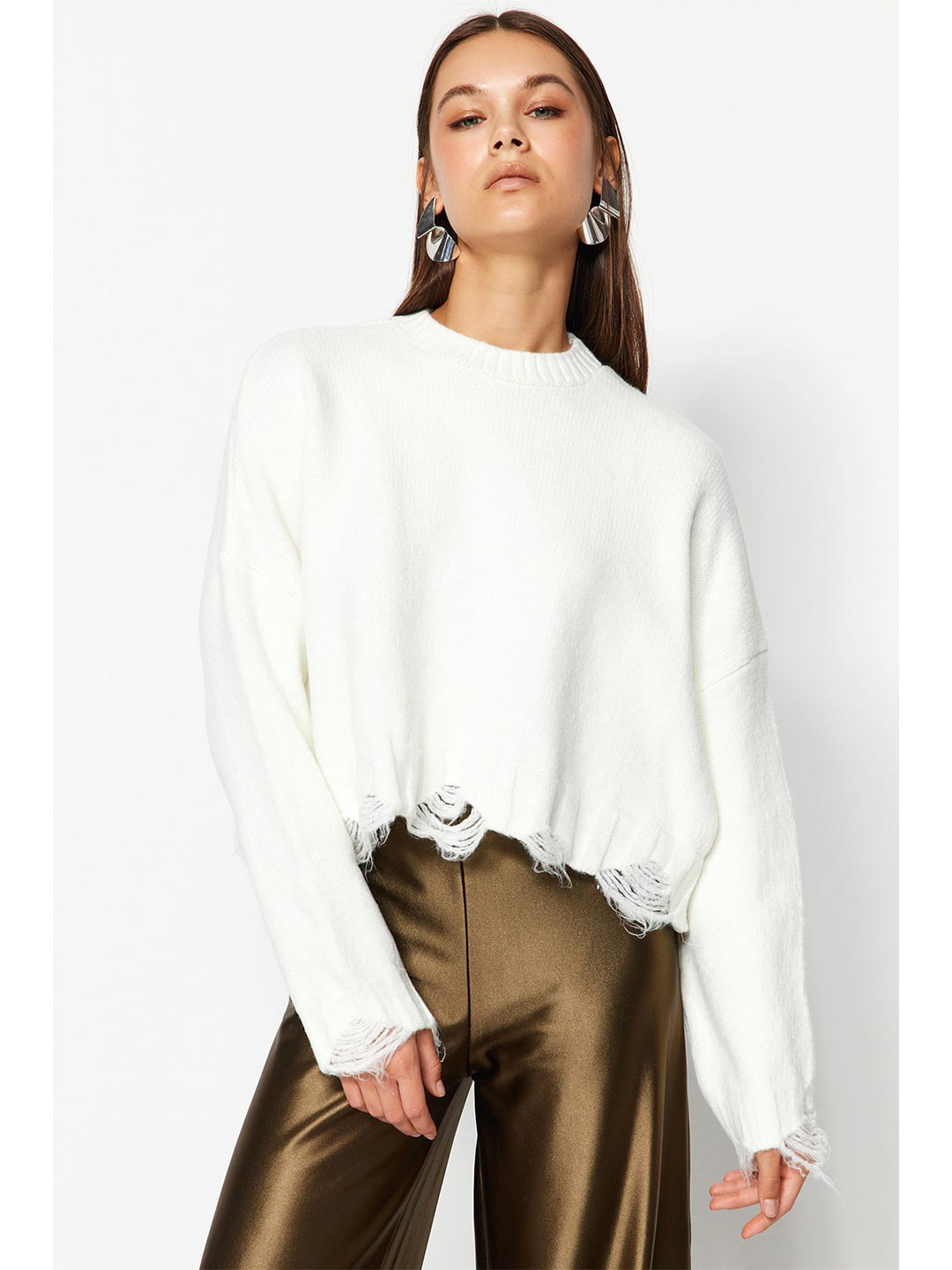 Trendyol Crop Pullover Sweater