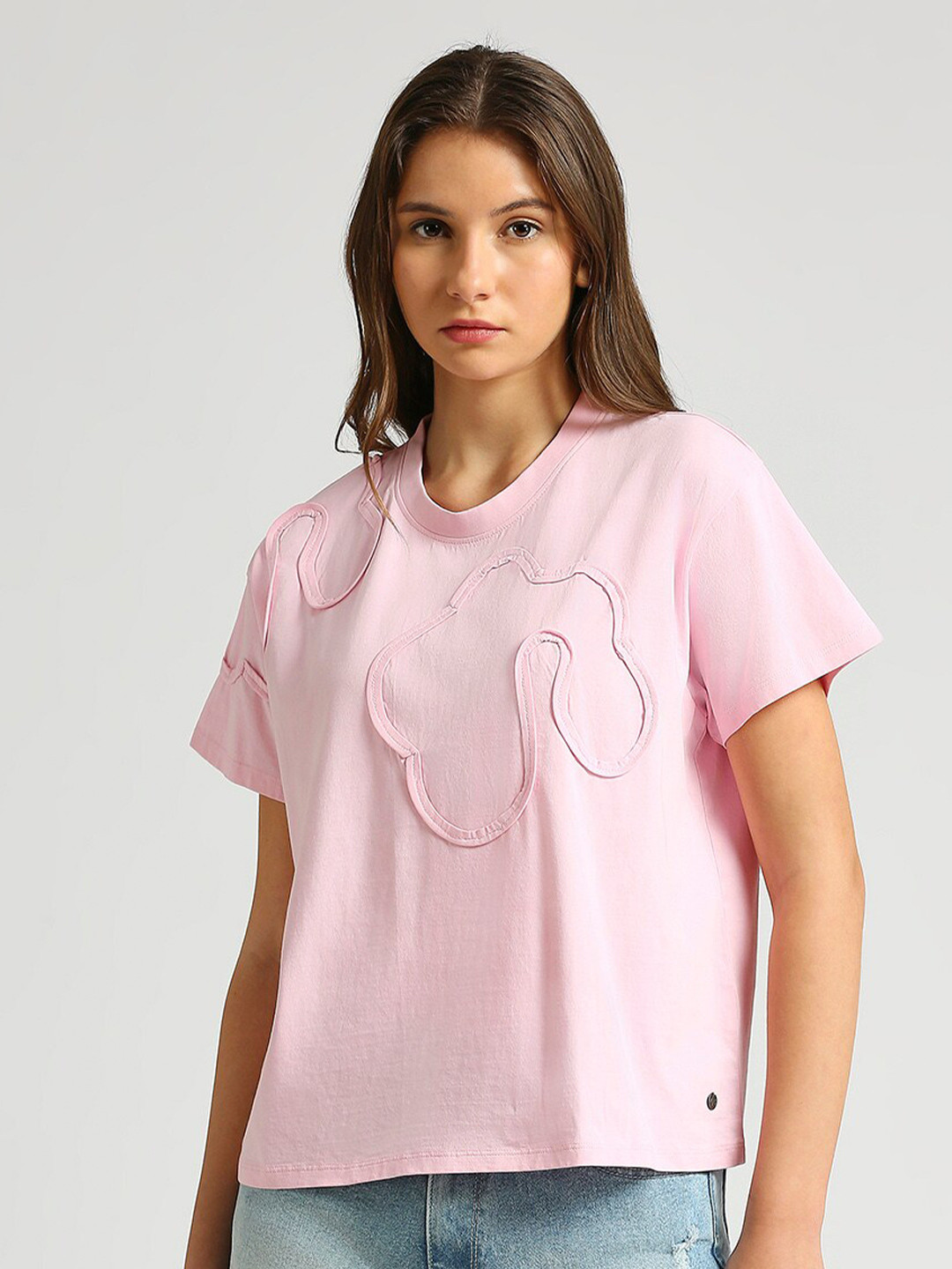 Pepe Jeans Printed Applique Pure Cotton T-shirt