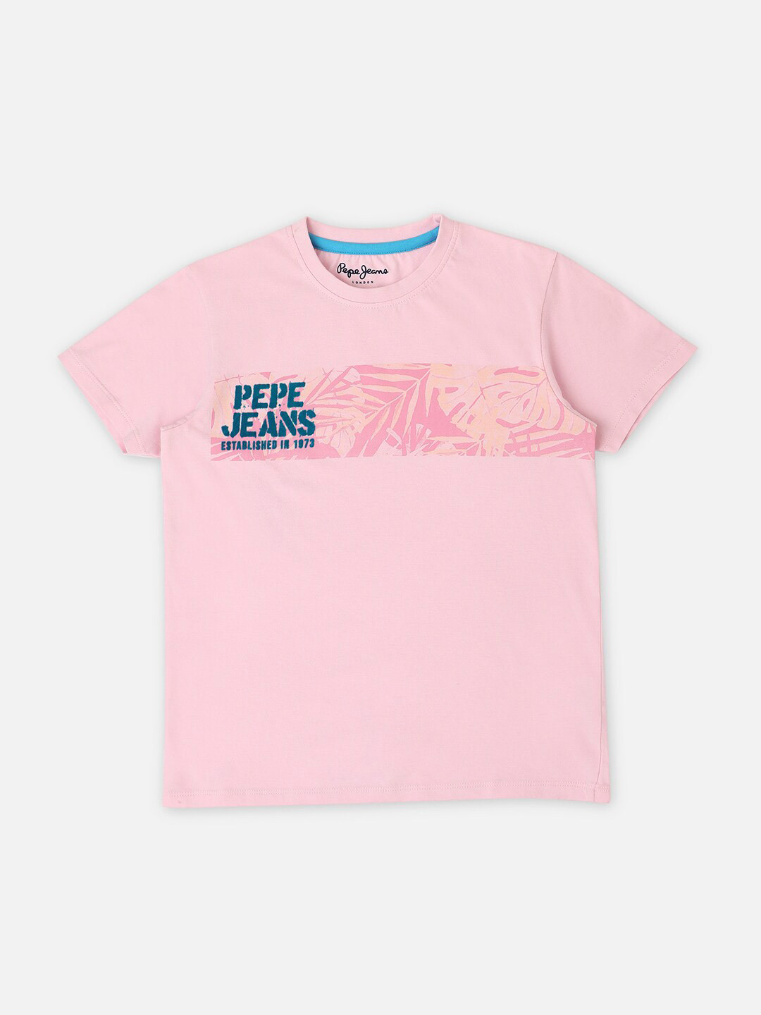 Pepe Jeans Boys Round Neck Short Sleeves Graphic Printed Pure Cotton T-shirt