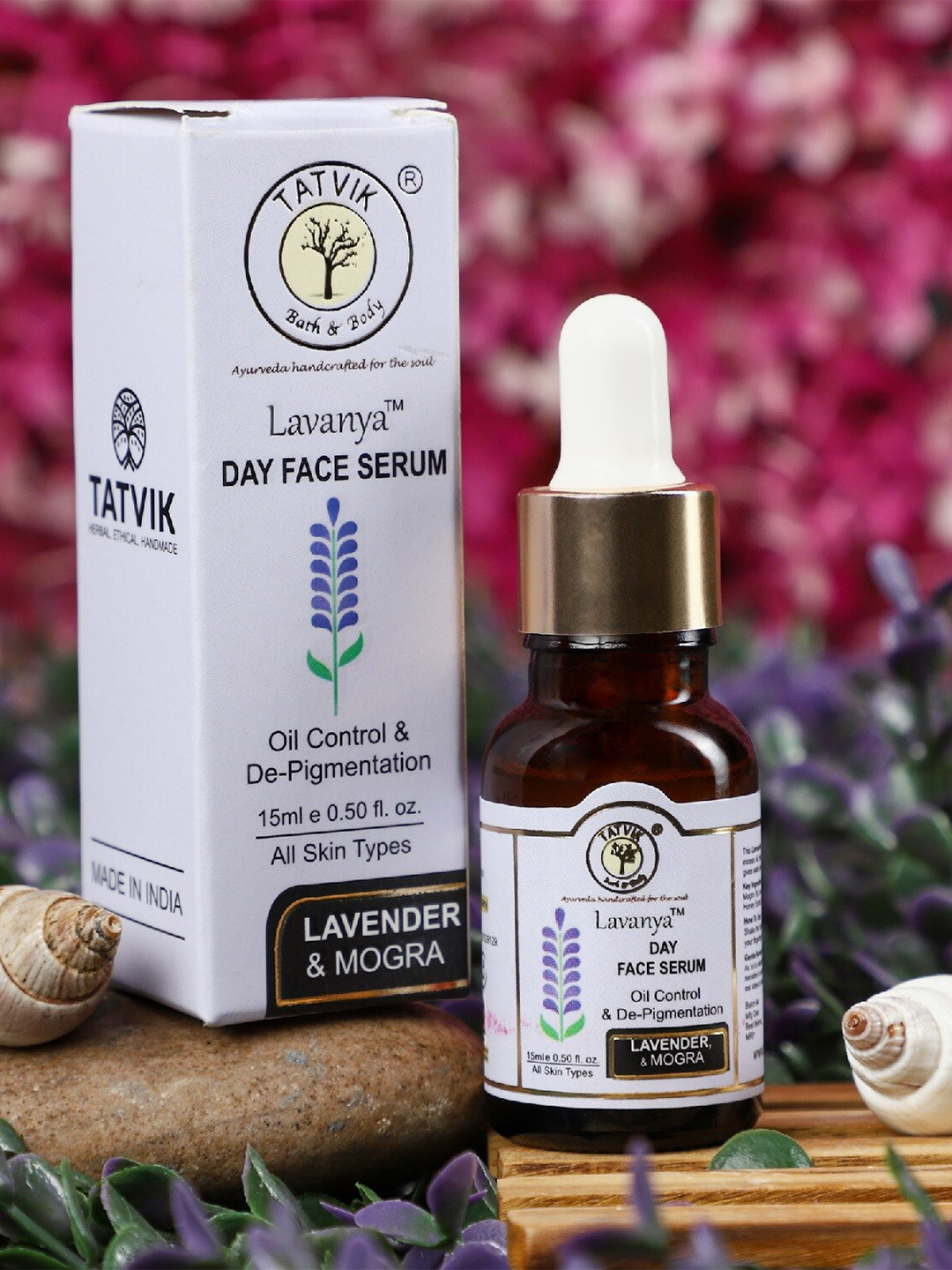 TATVIK Lavanya Day Face Serum With Lavender & Mogra - 15ml
