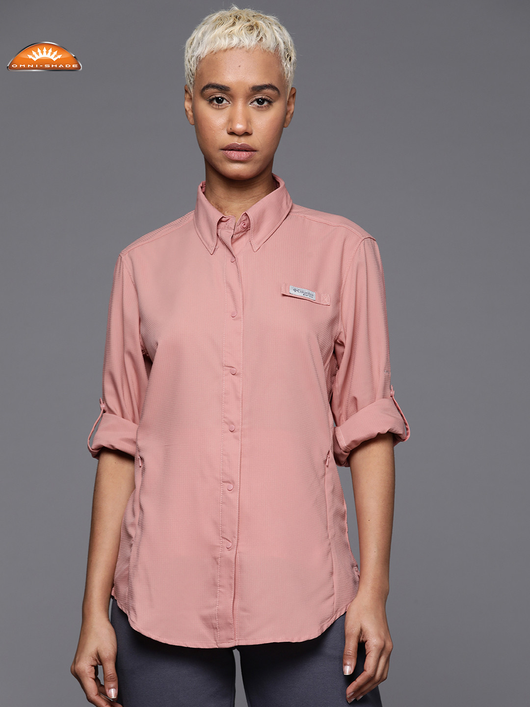 Columbia Womens Red Womens Tamiami II Long Sleeve Shirt