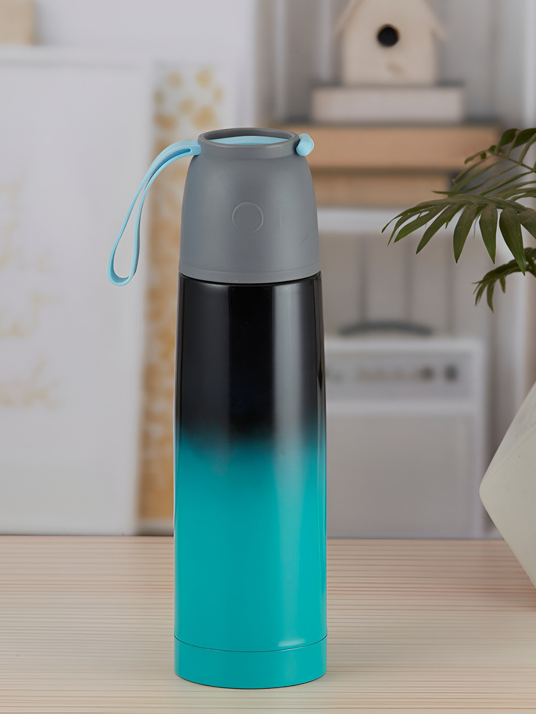 Kookee Blue Colourblocked Stainless Steel Single Wall Vacuum Water Bottle - 500ml