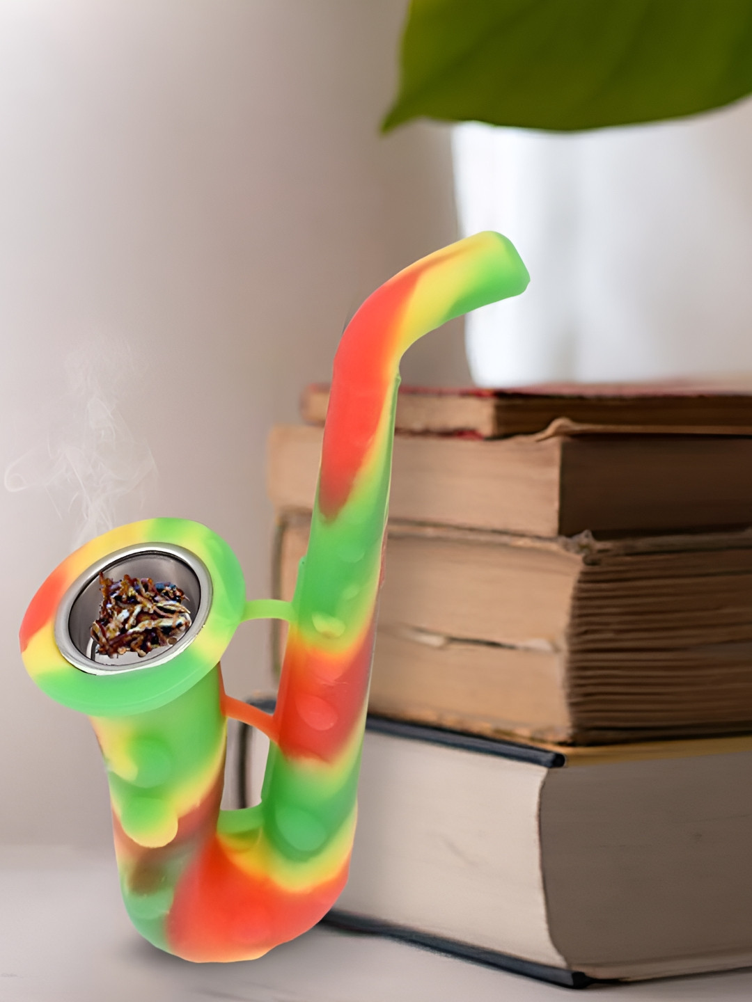 Kookee Red & Green Silicone Smoking Pipe