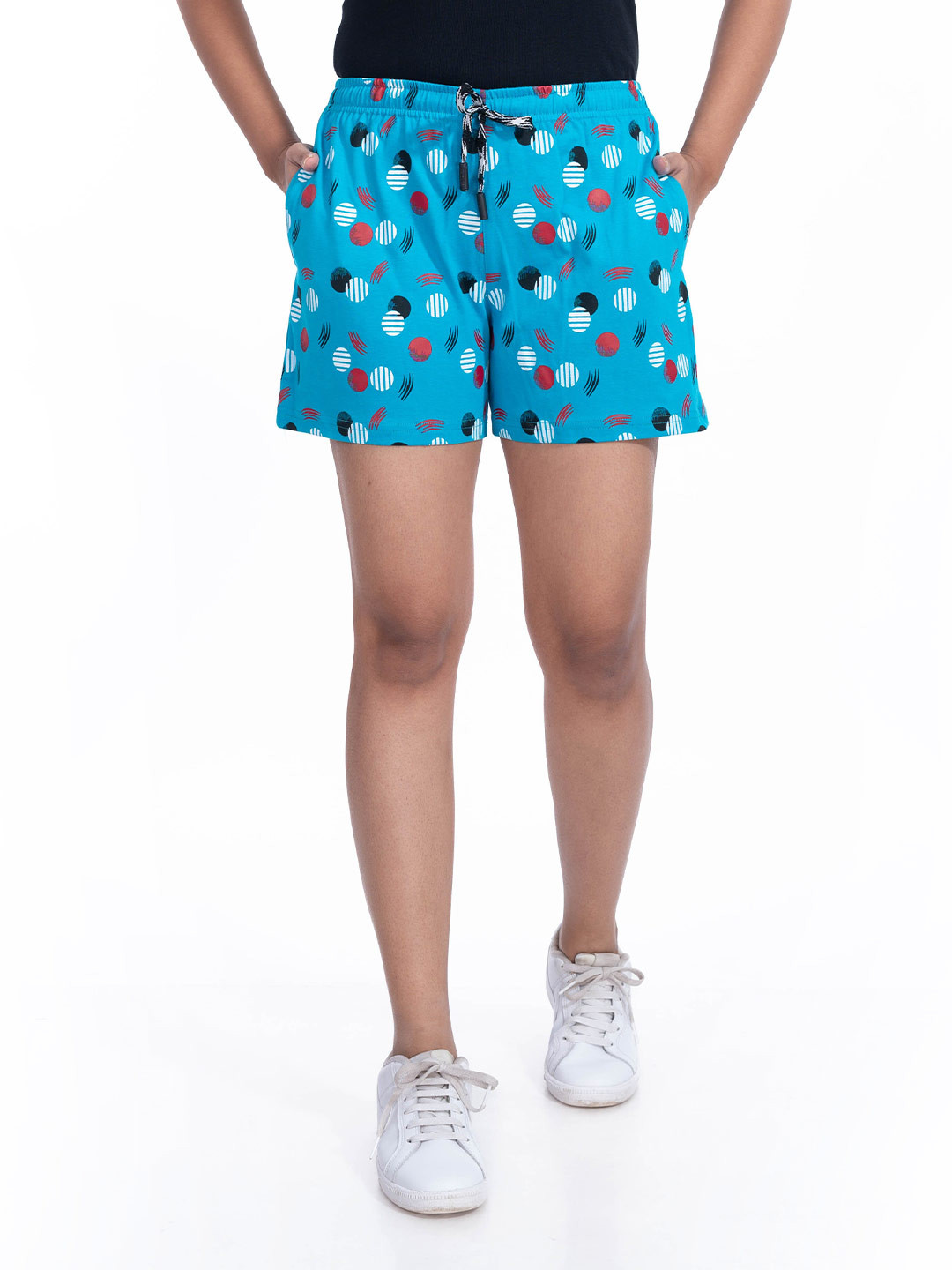 Style Club Women Geometric Printed Pure Cotton Shorts