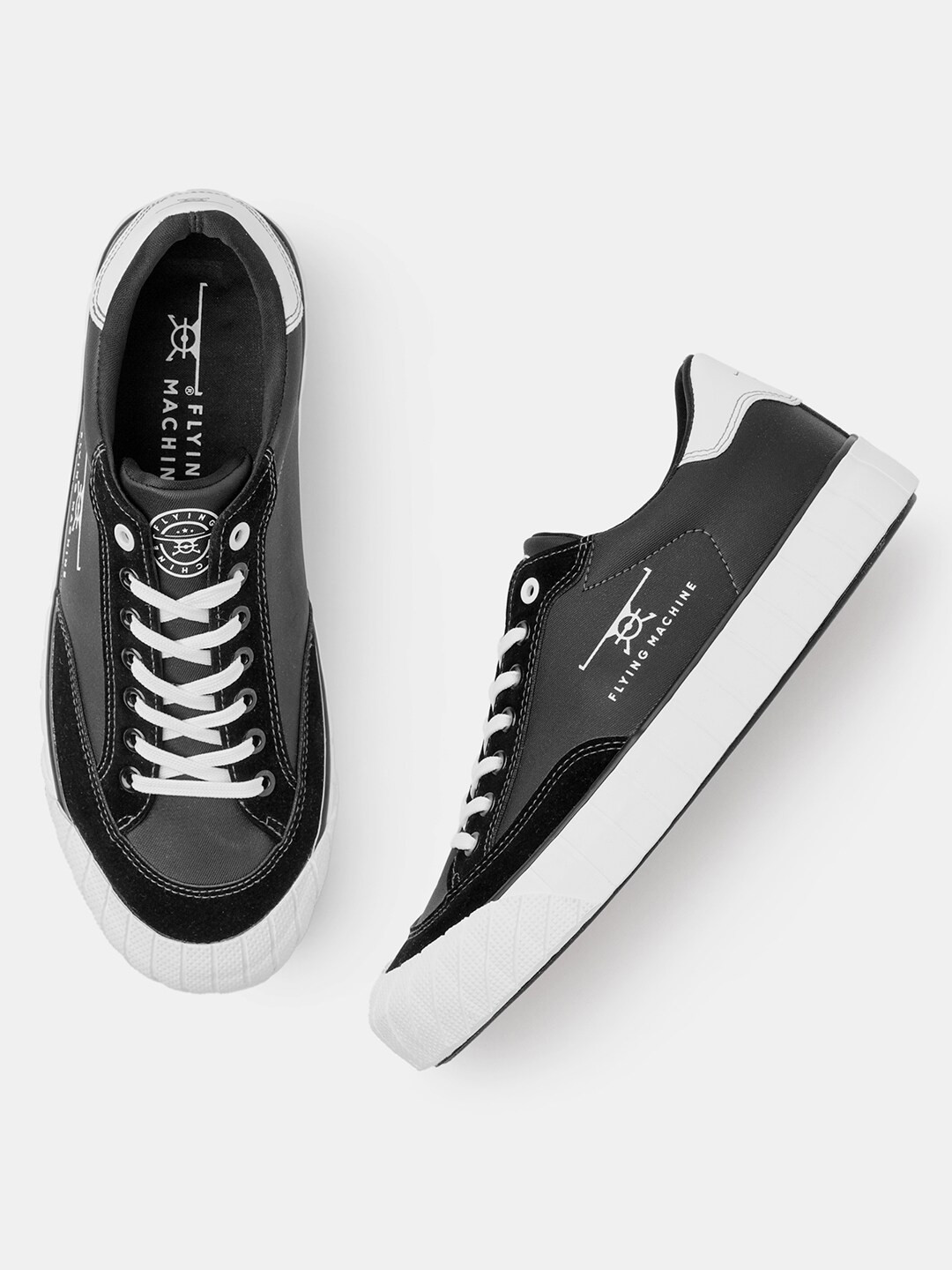 Flying Machine Men Round Toe Lace-Ups Sneakers