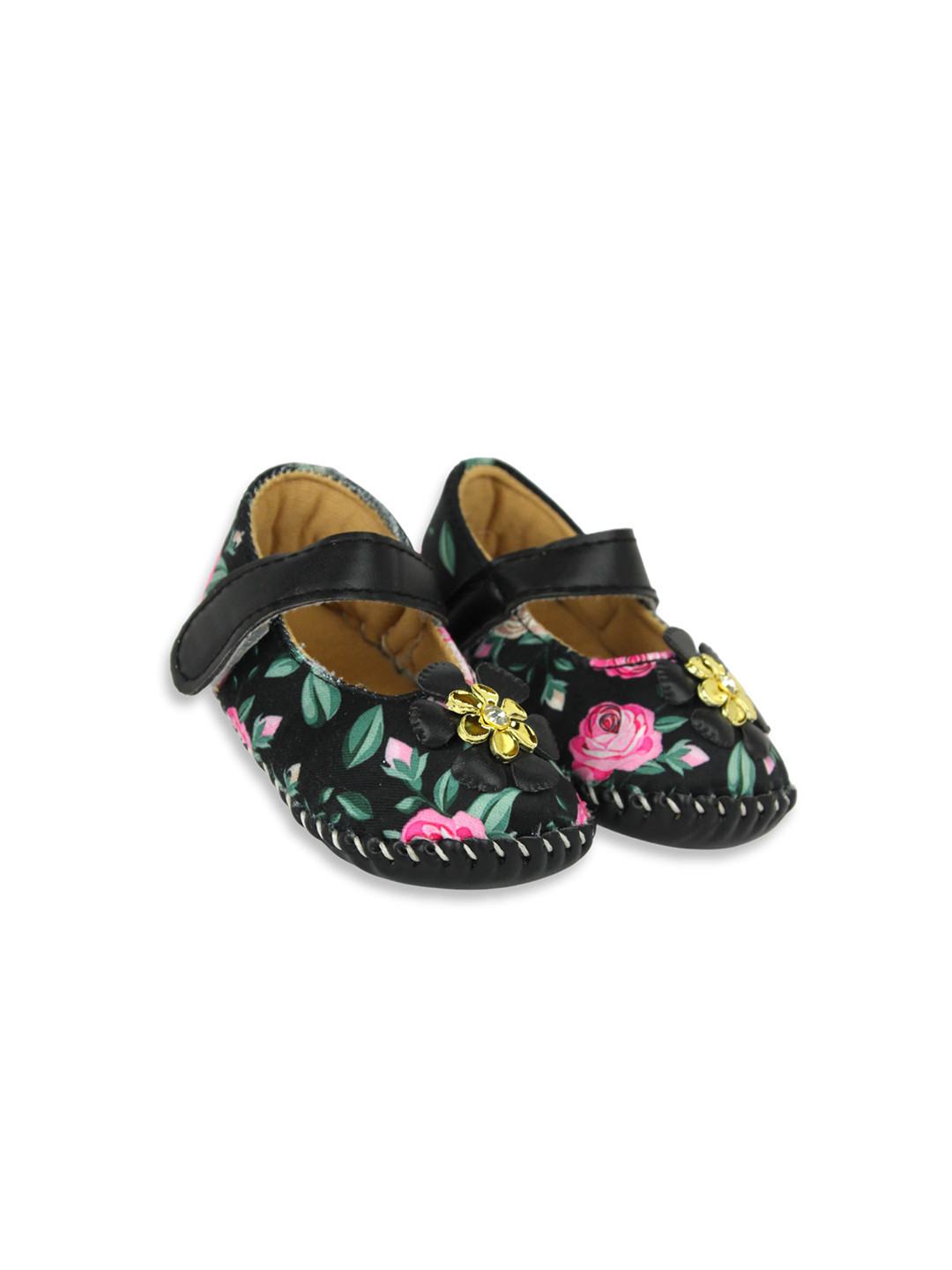 BAESD Infants Printed Embellished Detail Booties