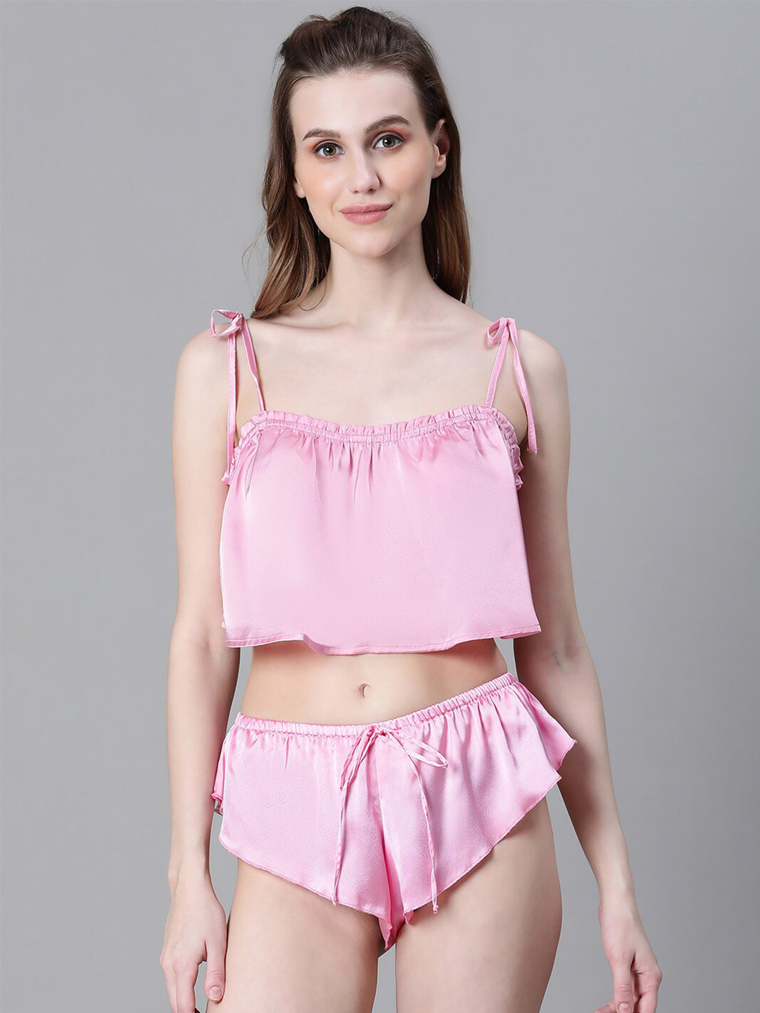 Oxolloxo Satin Cami Top & Panty Set