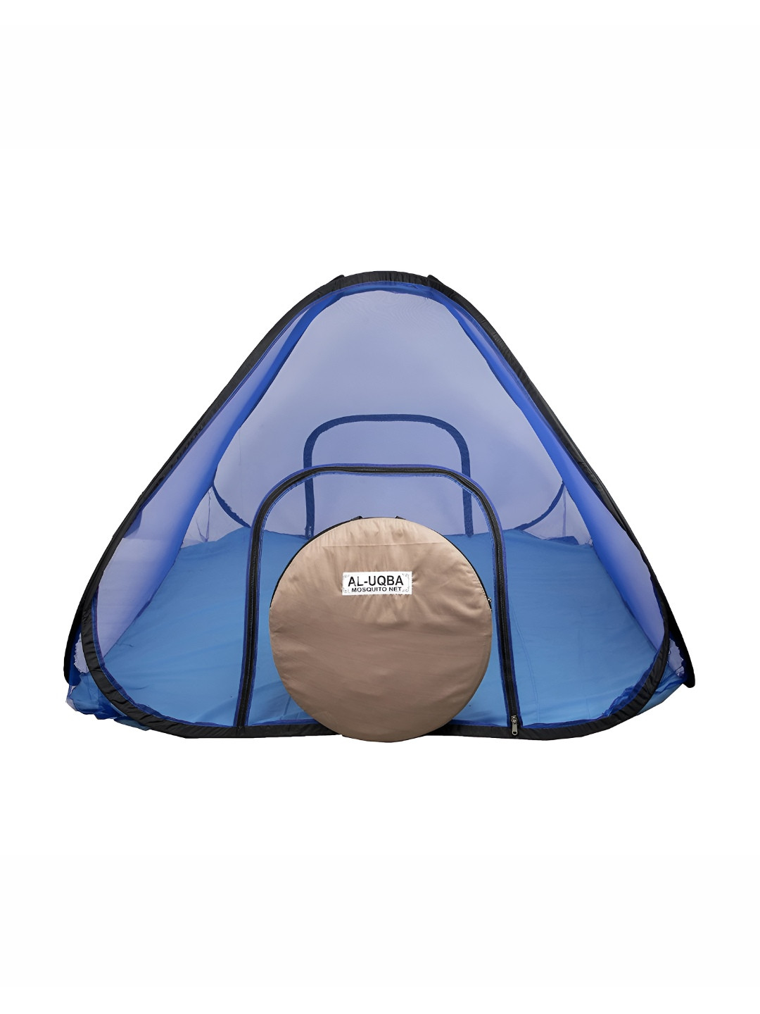 AL-UQBA Blue & Brown King Size Tent Mosquito Net
