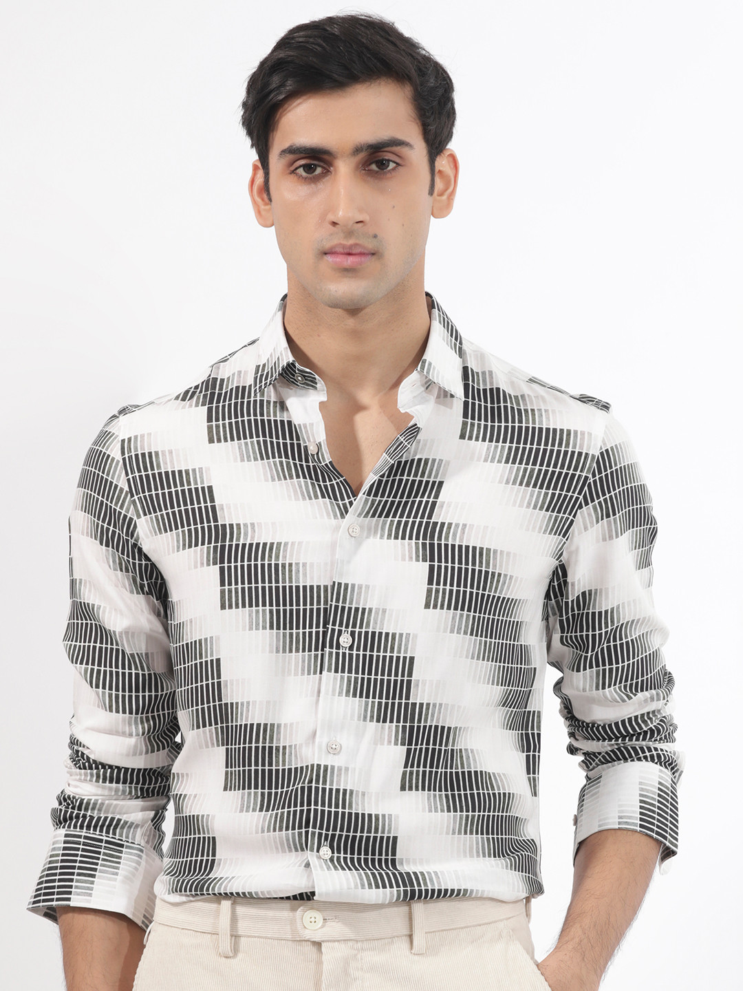 RARE RABBIT Men Jace Slim Fit Opaque Printed Shirt