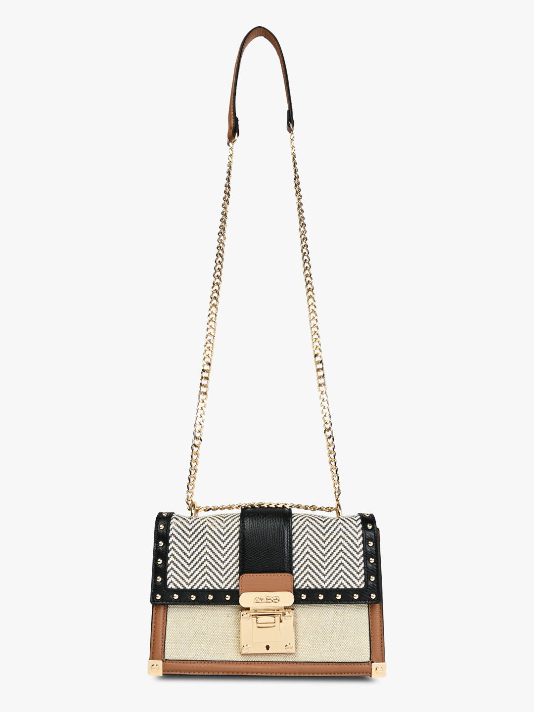 ALDO Geometric Textured Structured Sling Bag