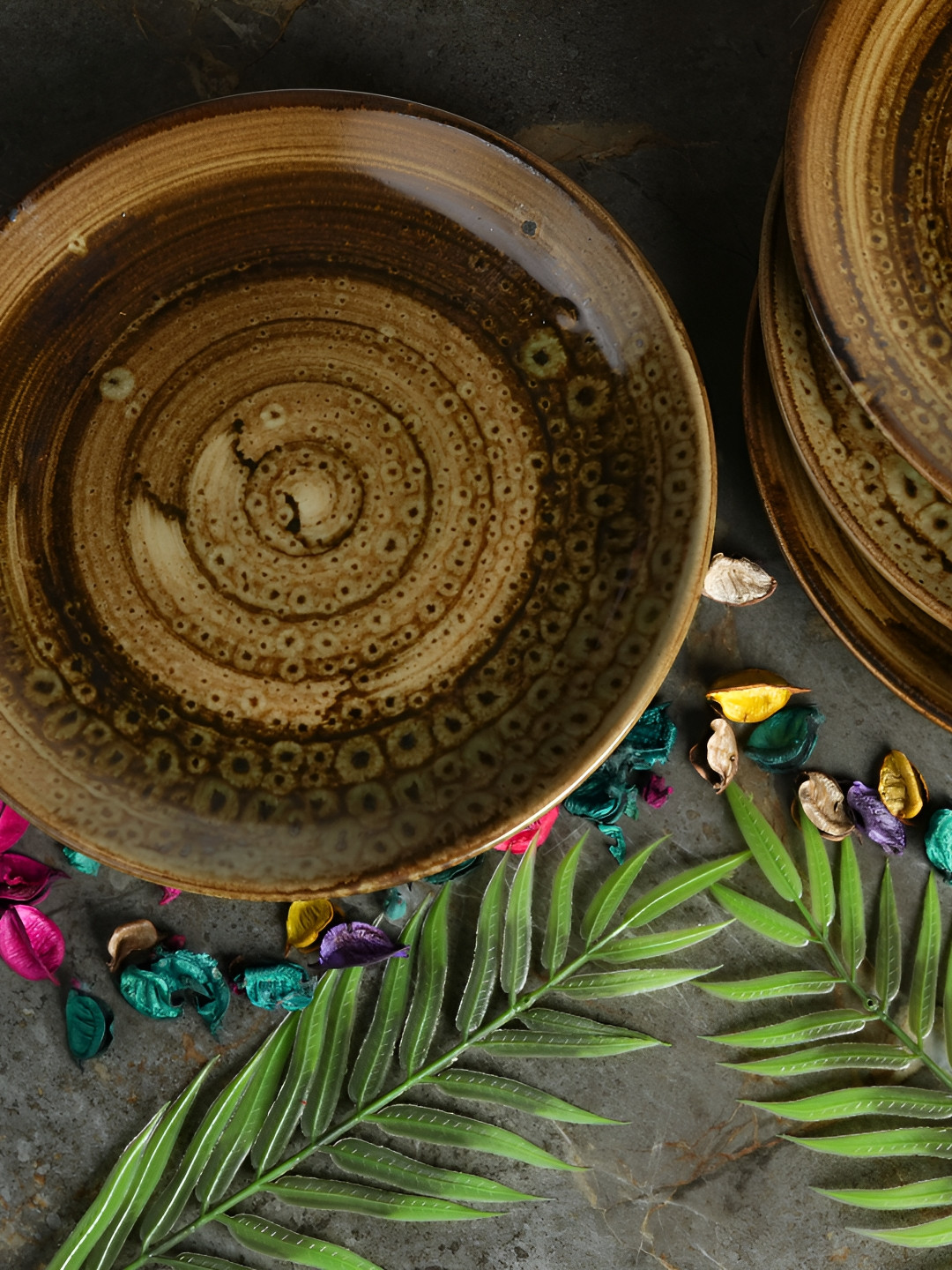 caffeine Brown Ceramic Dishwasher and Microwave Safe Food Container