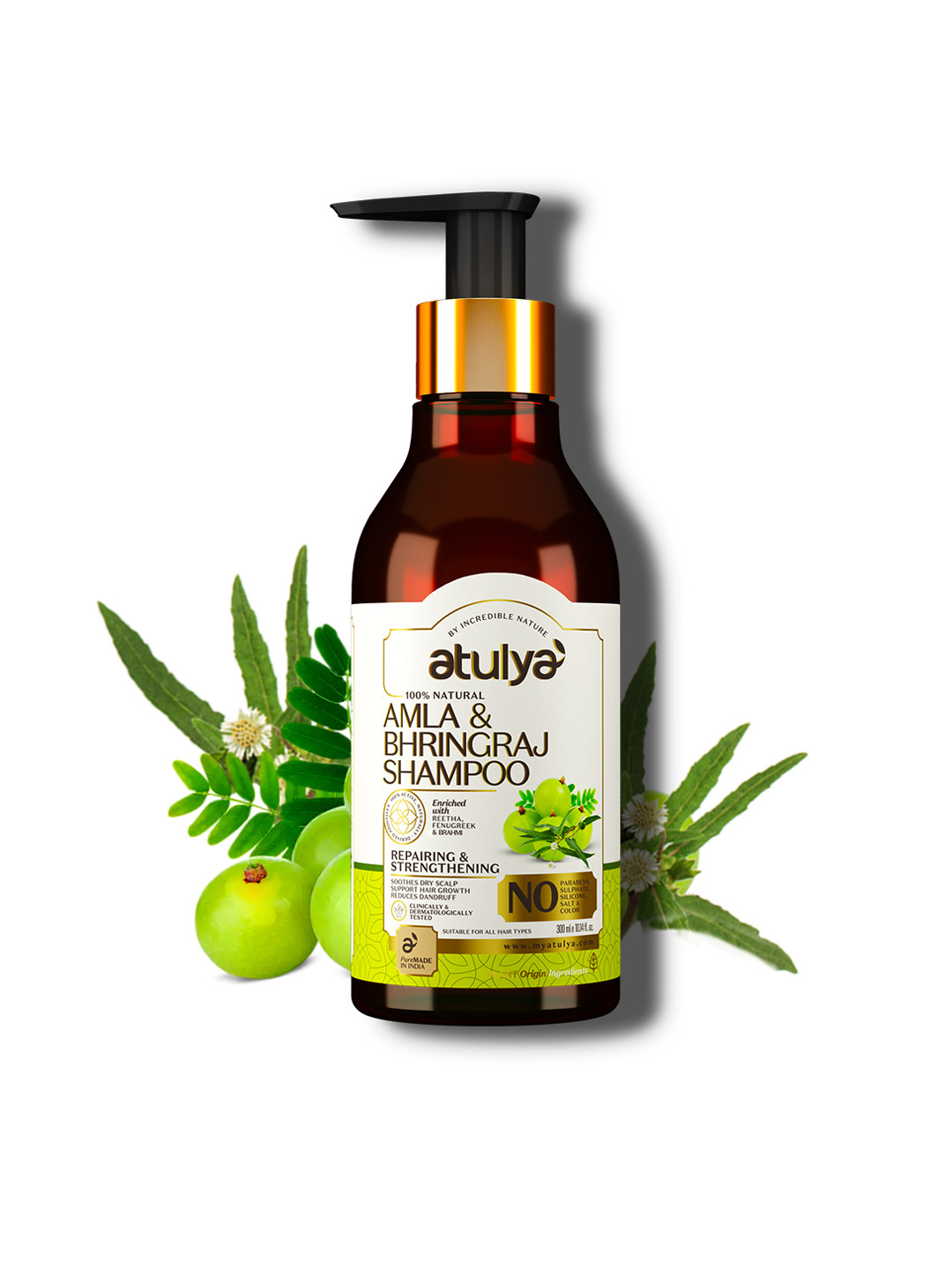 Atulya Amla & Bhringraj Shampoo To reduce Dandruff - 300ml