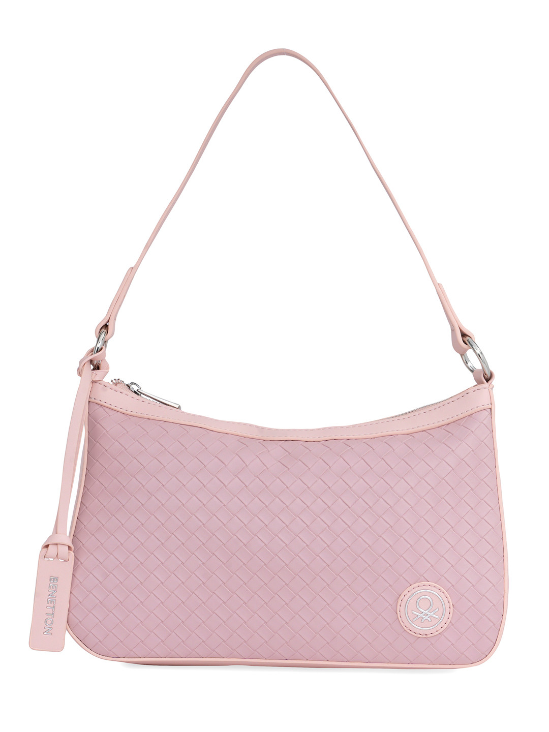 United Colors of Benetton Textured Half Moon Hobo Bag