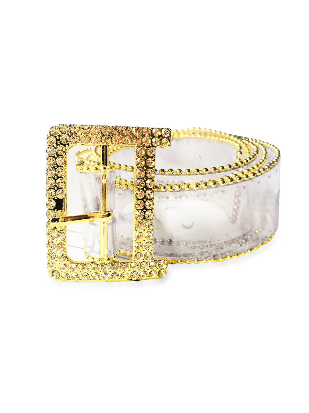 SYGA Women Transparent Stylish Buckle Belt