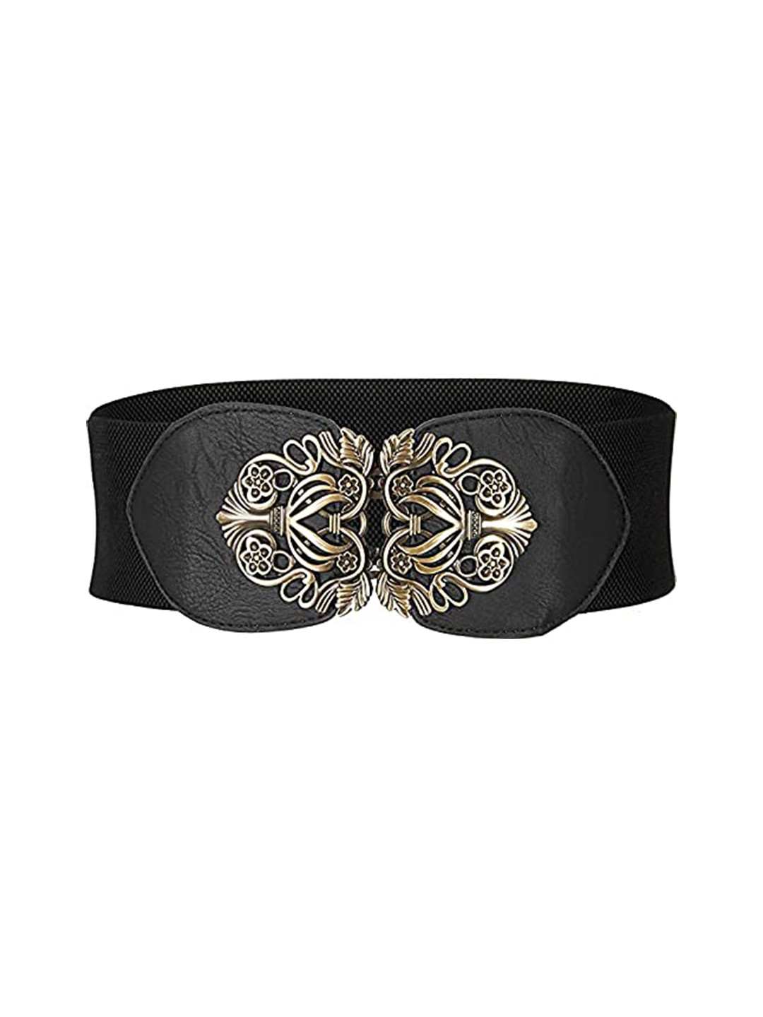SYGA Women Retro Floral Cinch Leather Stretchable Belt