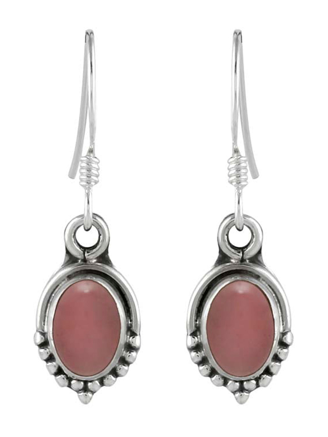 Abhooshan Sterling Silver Quartz Drop Earrings