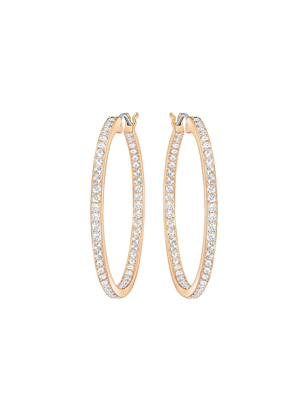 SWAROVSKI SOMMERSET:PE HOOP MEDIUM CRY/ROS OU