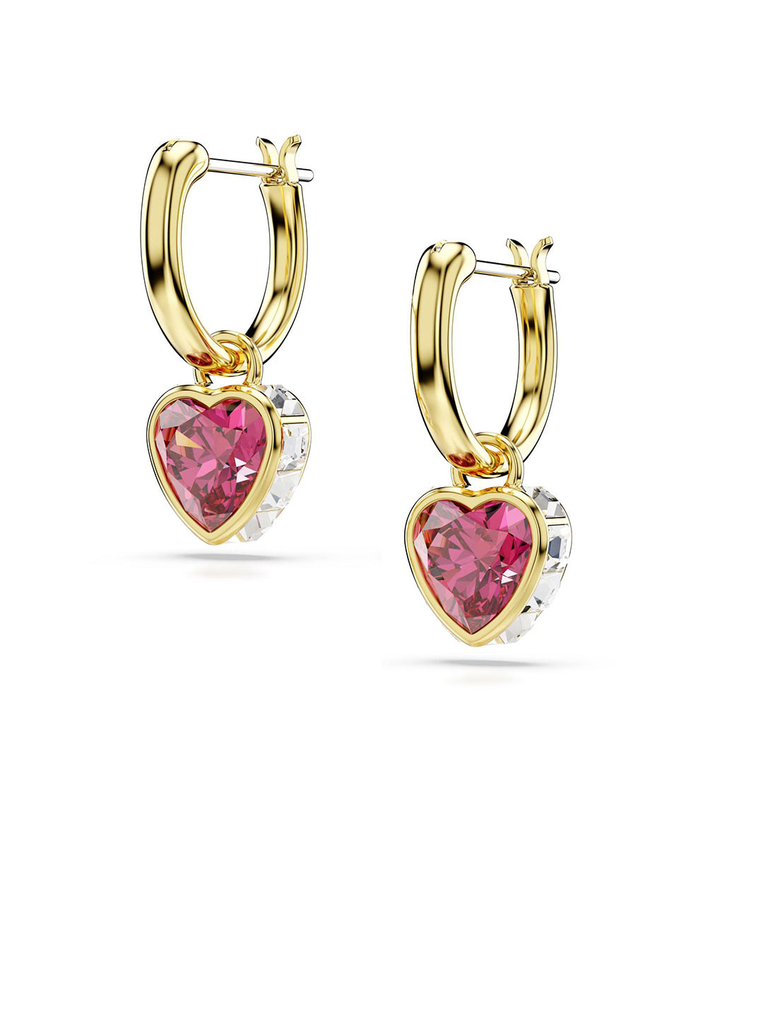 SWAROVSKI CHROMA:PE MN HOOP DROP HEART RED/GOS