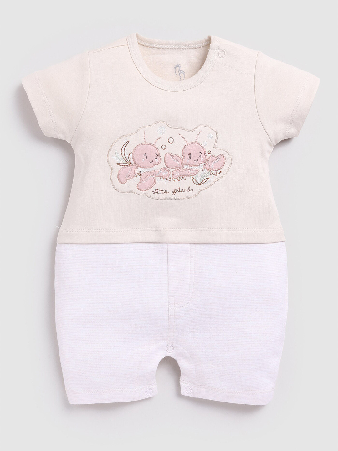 BABY GO Infant Boys Self-Design Pure Cotton Rompers
