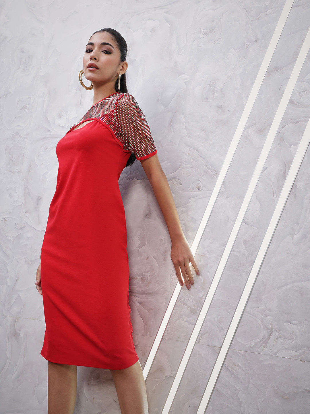 Athena Bodycon Rhienstone Dress