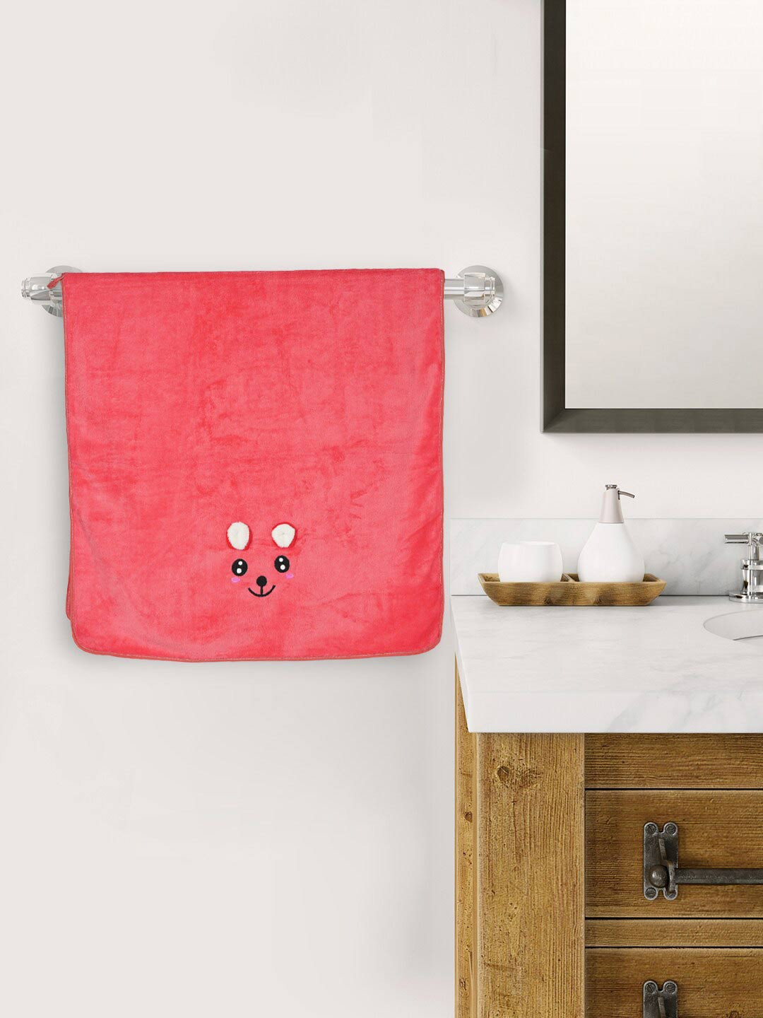 Style Shoes Pink Cotton Super Absorbent Bath Towel