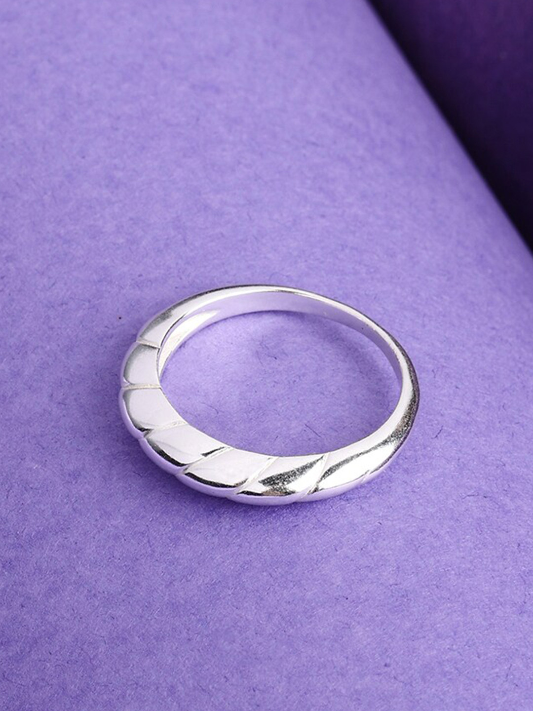 Accessorize Women 925 Pure Sterling Silver Croissant Finger Ring