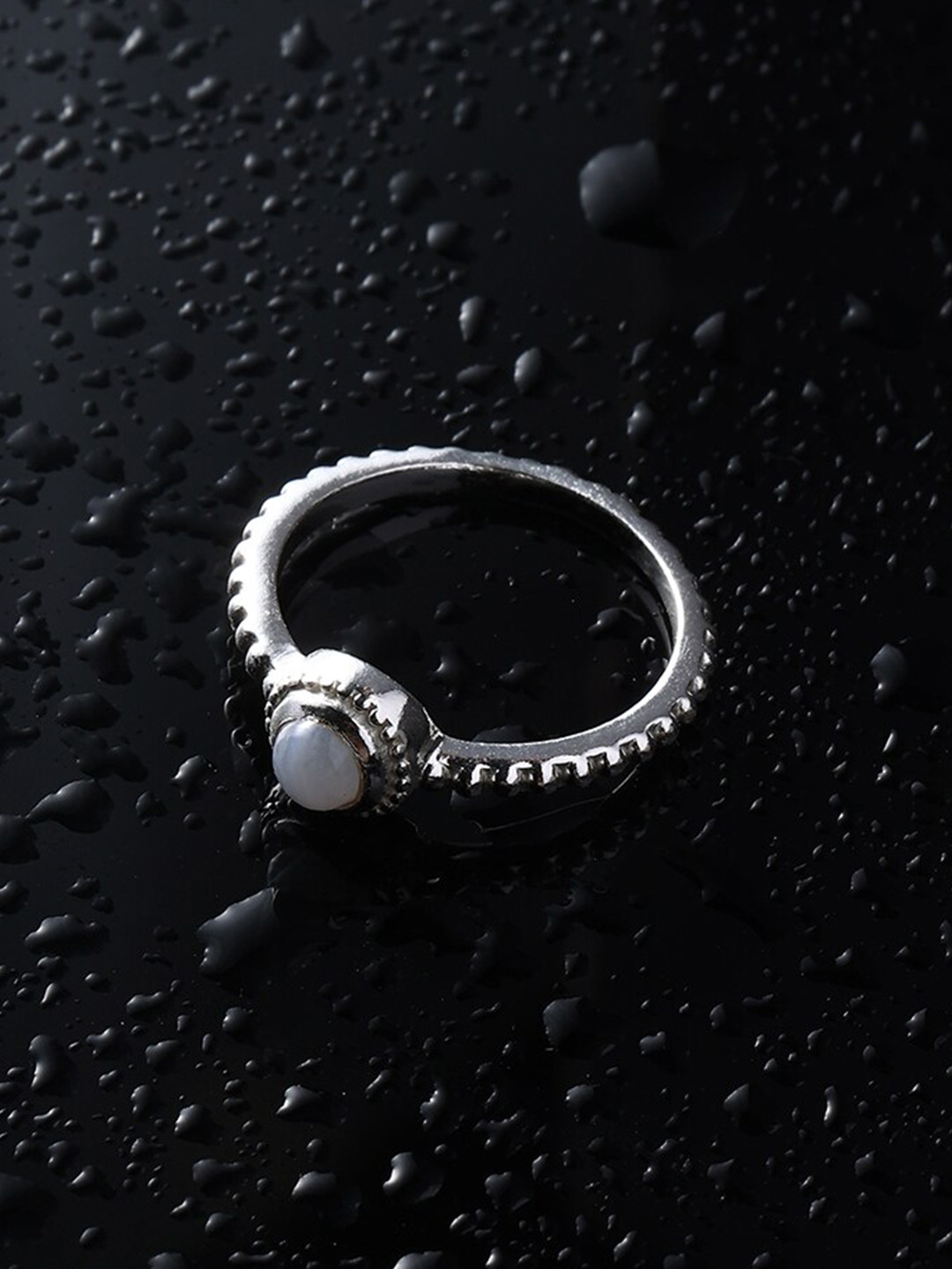 Accessorize Women 925 Pure Sterling Silver Agate Finger Ring